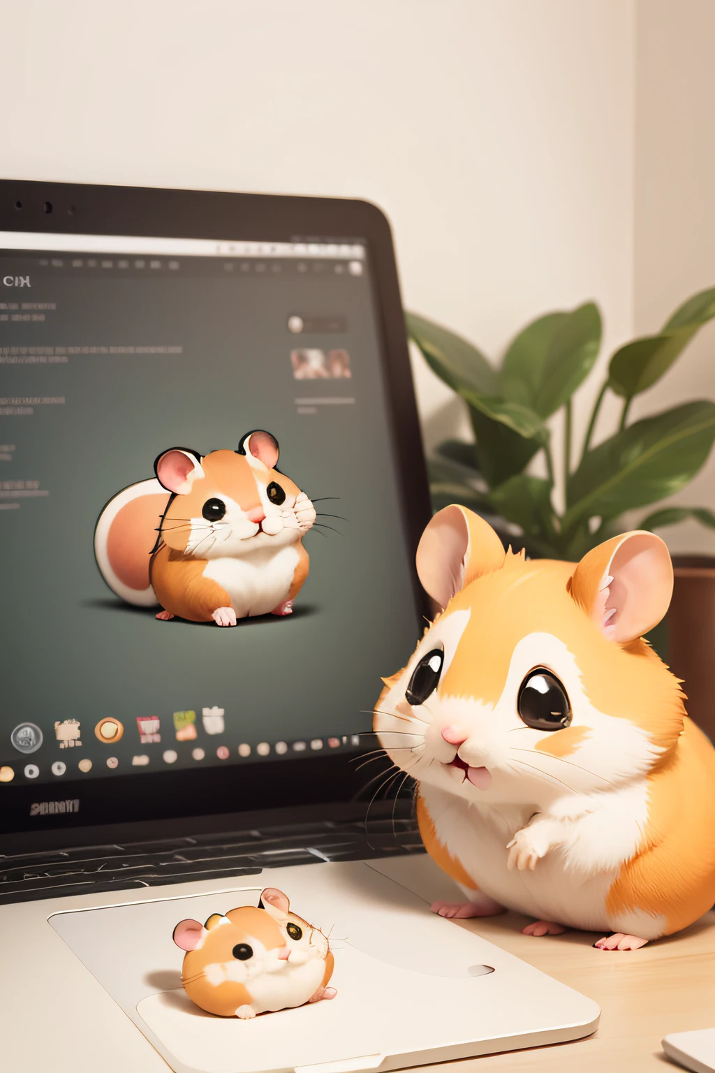 a cartoon hamster sticker pack