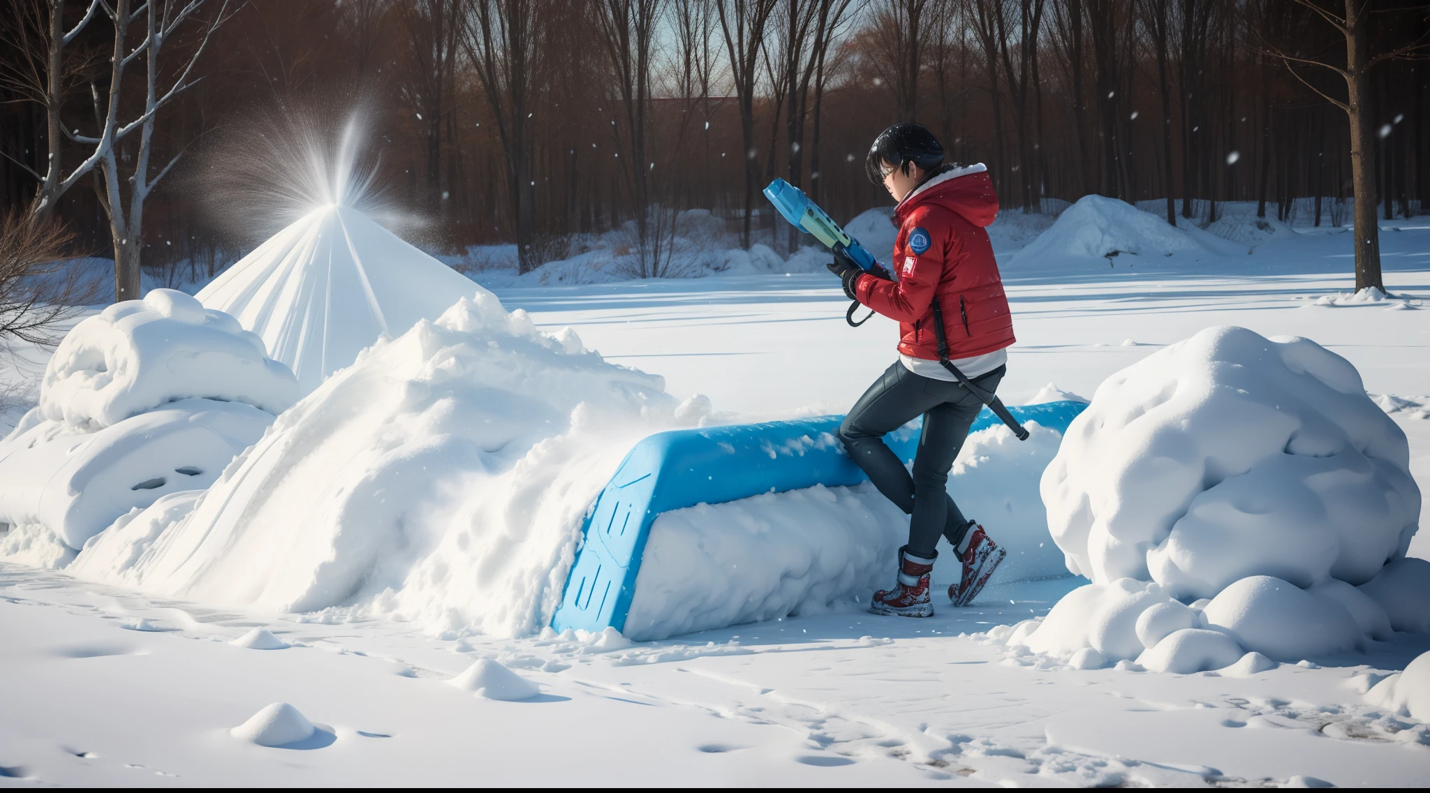 Plastic foam snow, Tatsu Yamashiro