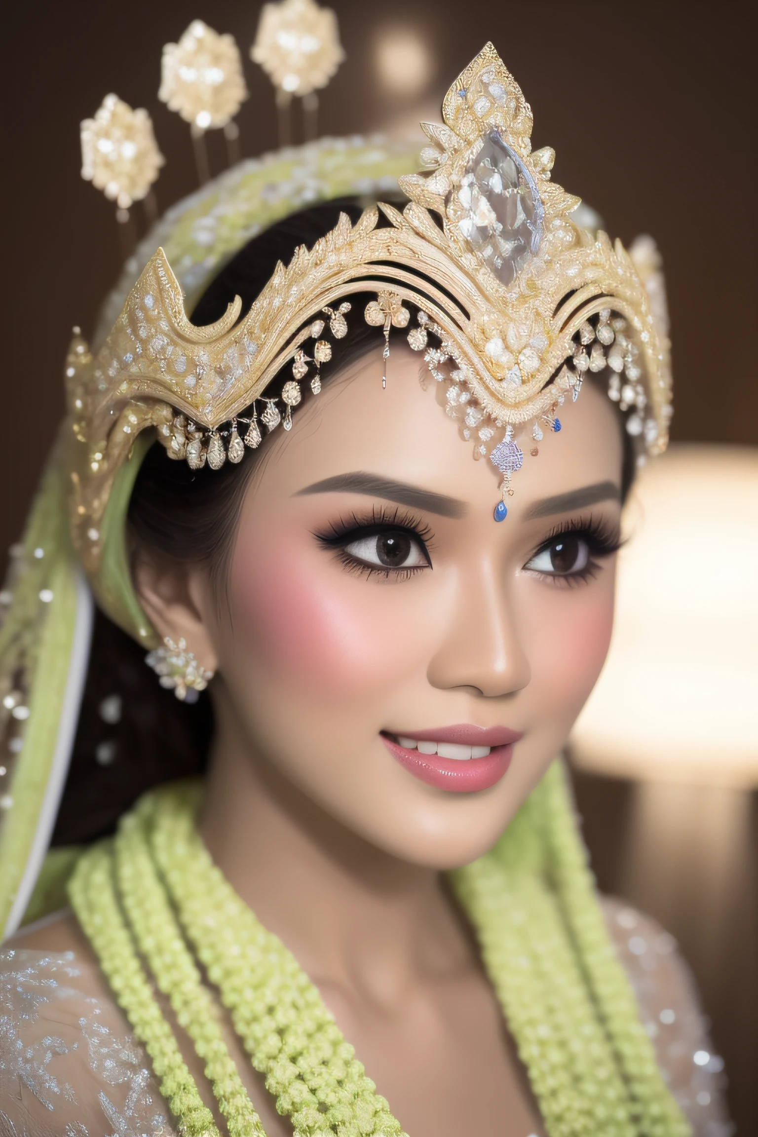 close up of beautiful woman, a sweet mouth, delicate lips, seductive lips, light on the face, dynamic pose, hiding hands, pengantin_sunda. Ultra detailed, 8K, HDR, Octane Render, Redshift, Unreal Engine 5. Professionally color graded, atmosphere, amazing depth, rich colors, powerful imagery, psychedelic overtones, 4K, 8K.