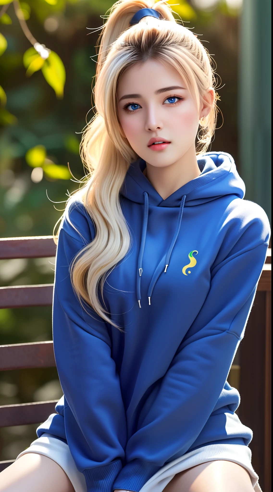 (hyperrealistic), (illustration), (high resolution), (8K), (extremely detailed), (best illustration), (beautiful detailed eyes), (best quality), (ultra-detailed), (masterpiece), (wallpaper), (photorealistic:1.4), (natural light), (rim lighting), (detailed face), high detailed realistic asian skin texture, anatomically correct, solo, 1 girl, (high detailed realistic long wavy white hair:1.35), (ponytail contorted:1.4), heterochromic eyes, (detailed blue eyes), small moles under the eyes, (realistic big breasts:1.5), long legs, tight abs, dynamic pose, (winter hoodie:1.2), (upon body from head to thighs:1.4), (Beautiful Cute Pakistani Woman:1.55)