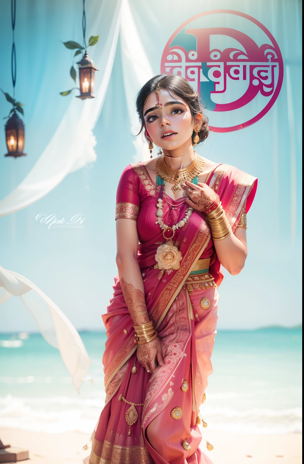 Girl in Indian wedding dress