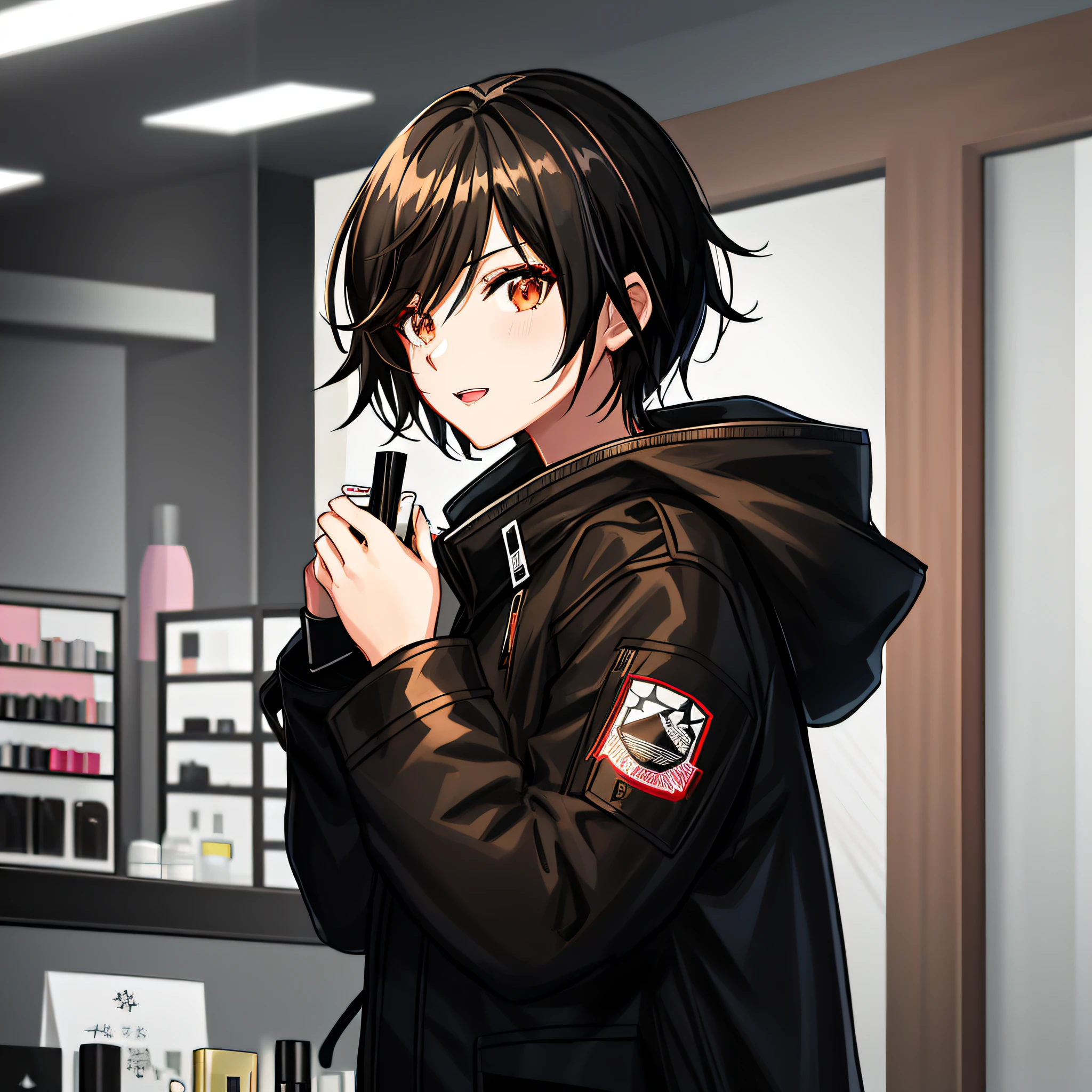 Anime – style image of a man in a black jacket and black jacket, from girls frontline, girls frontline style, Fine details. girls' frontline, Smooth Anime CG Art, girls frontline cg, anime moe art style, digital anime illustration, painted in anime painter studio, girls frontline universe, anime style 4 k, ; visual novel, realistic anime art style