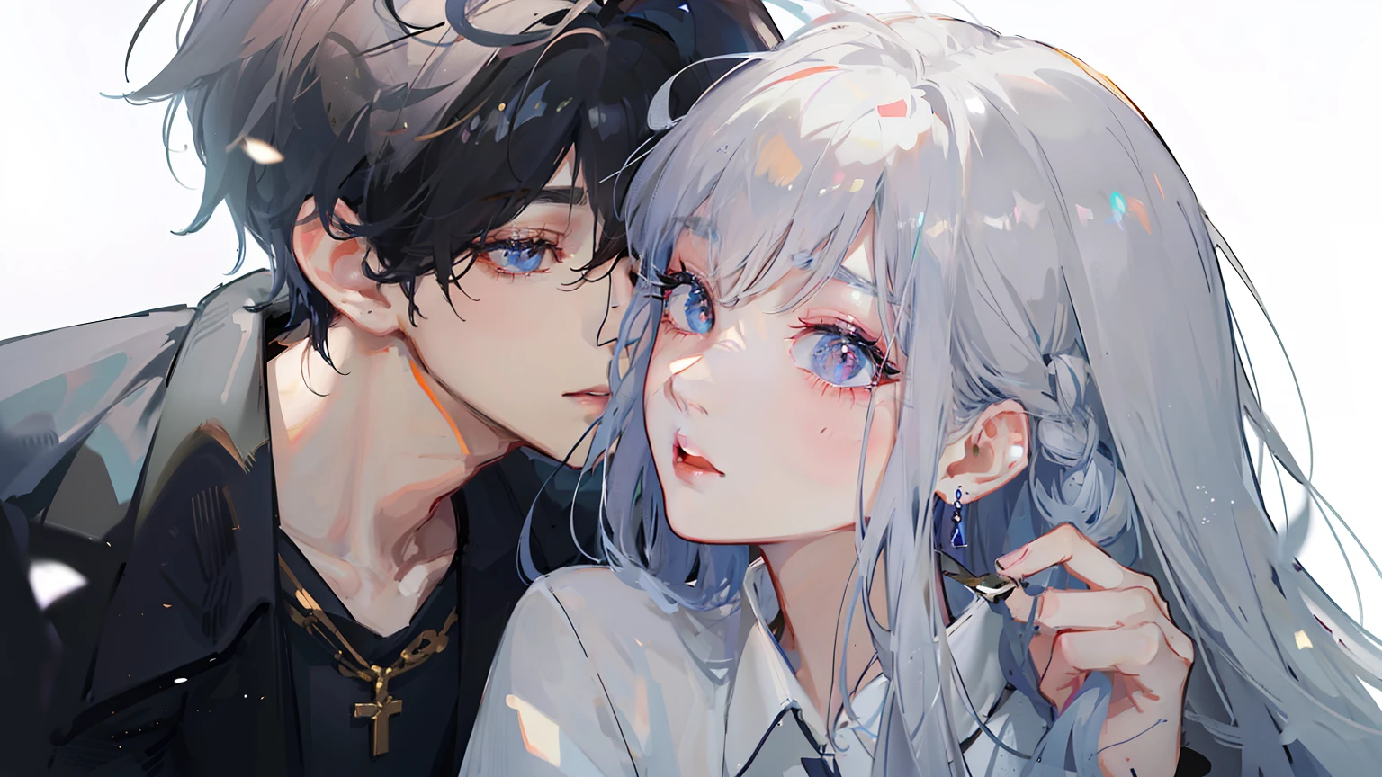 ((top-quality、8K、Manhwa Style:1.4、tmasterpiece))、back Lighting、highly detailed facial textures women、18yr old、Beautiful、Ultra-delicate skin、beautiful make up、A detailed eye、A smile、Open your mouth slightly、