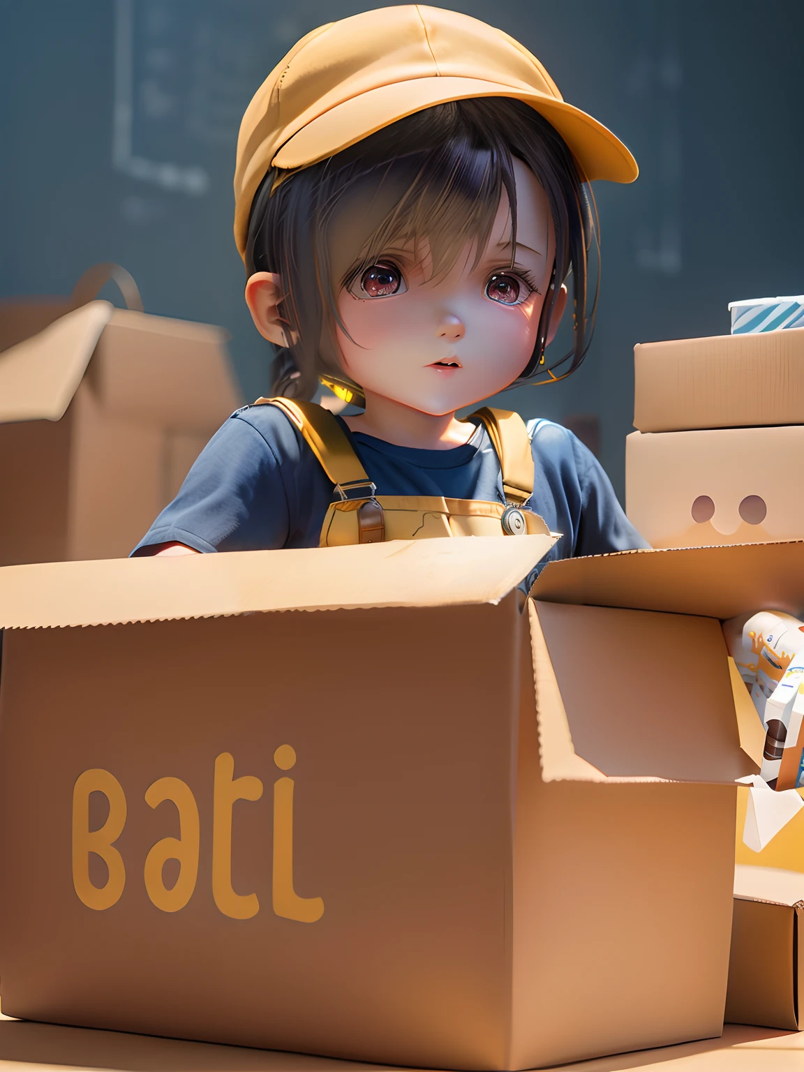 cardboard boxes