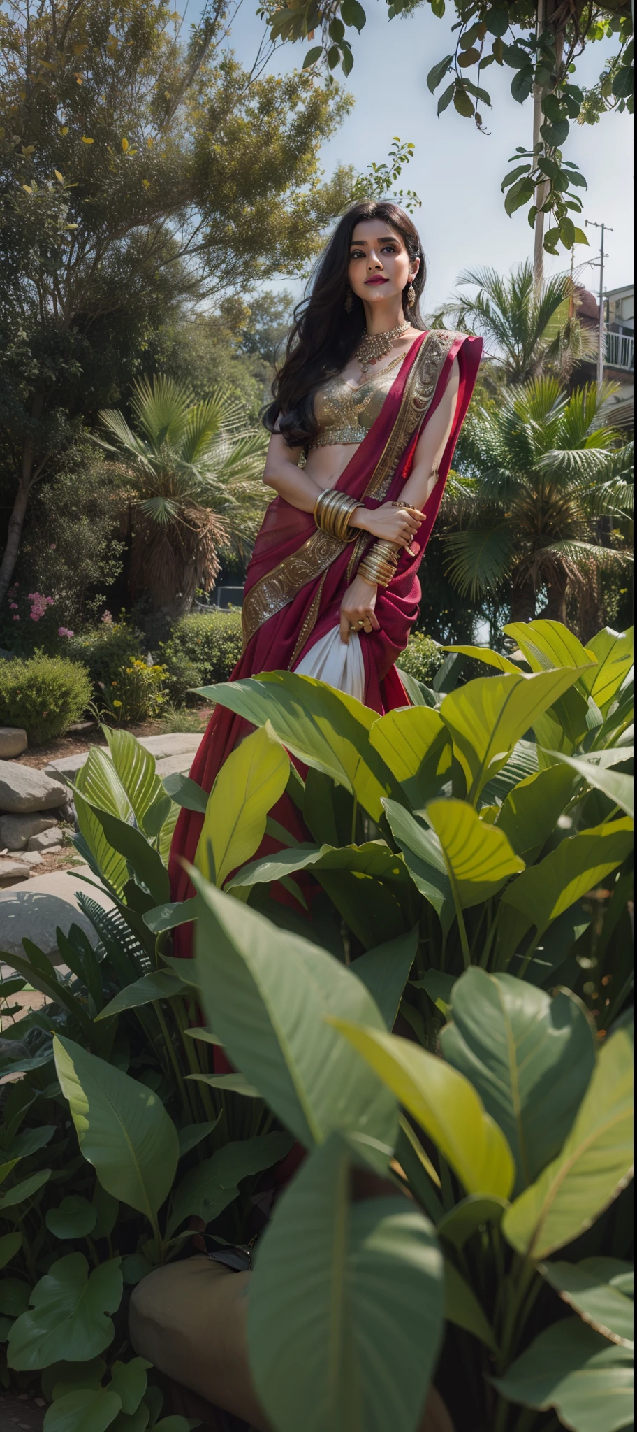 24-28 Years Old bollywood indian female fashion mode,brown skin,dressed Sari,Happy expression on face,at the night market,backlight, extremely realistic, 8k, insane details, intricate details, cinematic color graded,Color Grading, Editorial Photography, Photography,sharp focus, taken with a 60mm lens, ISO 300, f/4, 1/200th