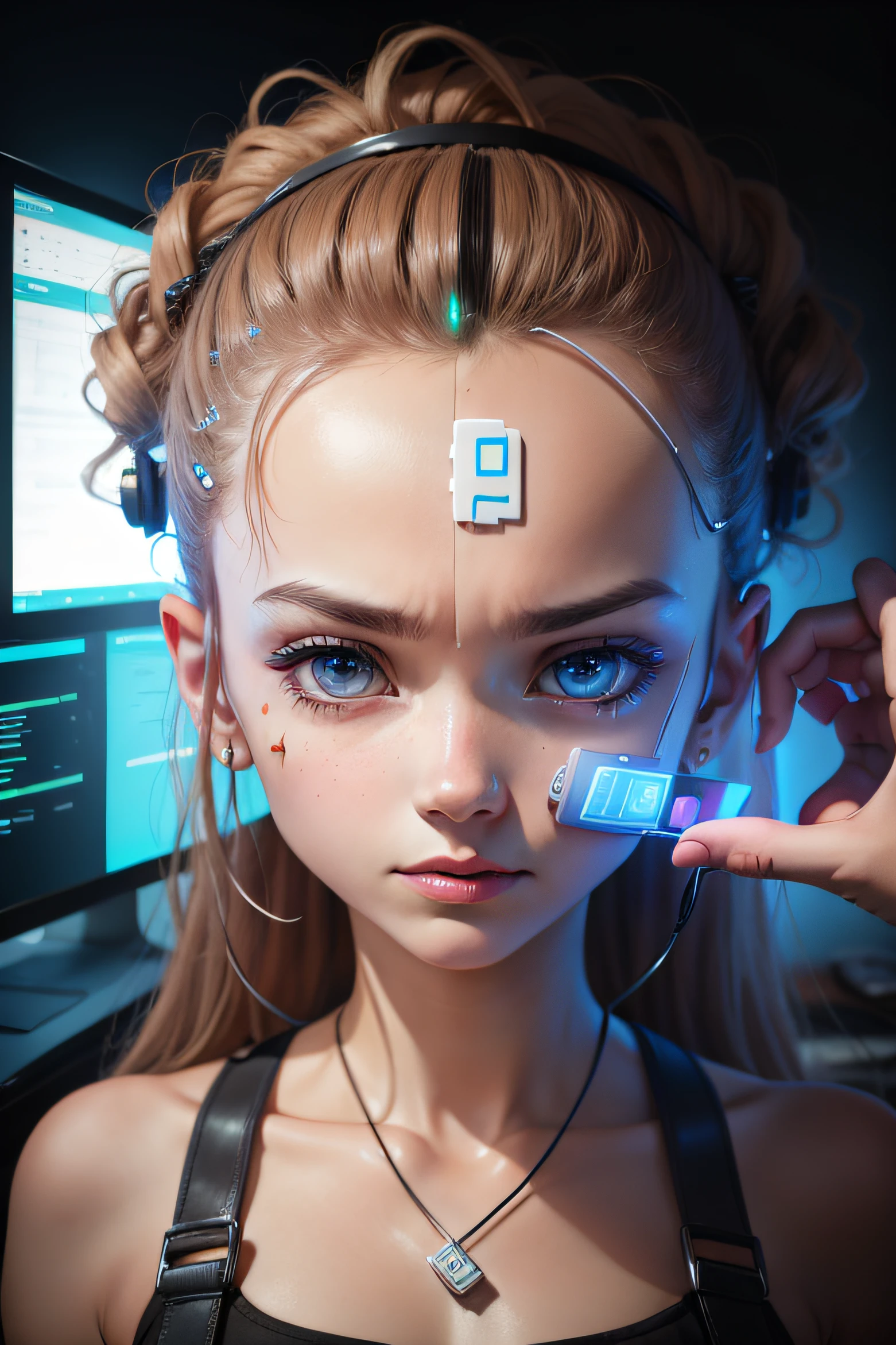 electronic chip in the forehead