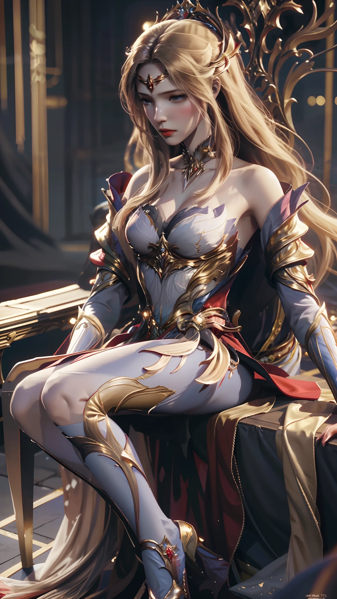Anime woman kneeling on blanket, concept-art:Hero, Trend of CGsociety, Fantasy art, Guviz-style artwork, Guviz, Smooth anime CG art, Keqing from Genshin Impact, Ruan Jia and Artgerm, full-body xianxia, flowing magical robe