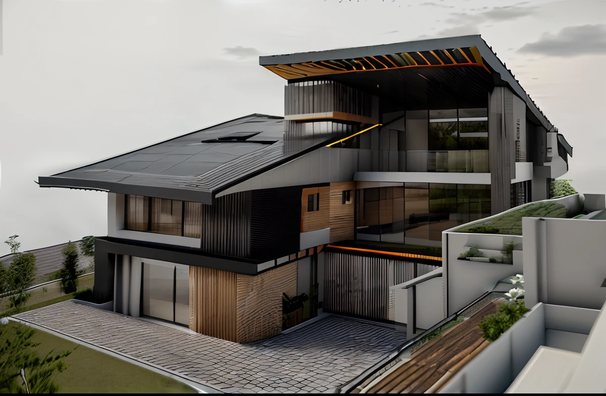 Close-up of the house,rays of sunshine,um dia ensolarado,Photorealistic rendering of Unreal Engine,archviz,Filip Hodas' artistic style,lumion rendering,Unreal Engine is highly rendered,Realistic Unreal Engine,architectural render,highly realistic unreal engine,rendered in unreal engine 4k hq
