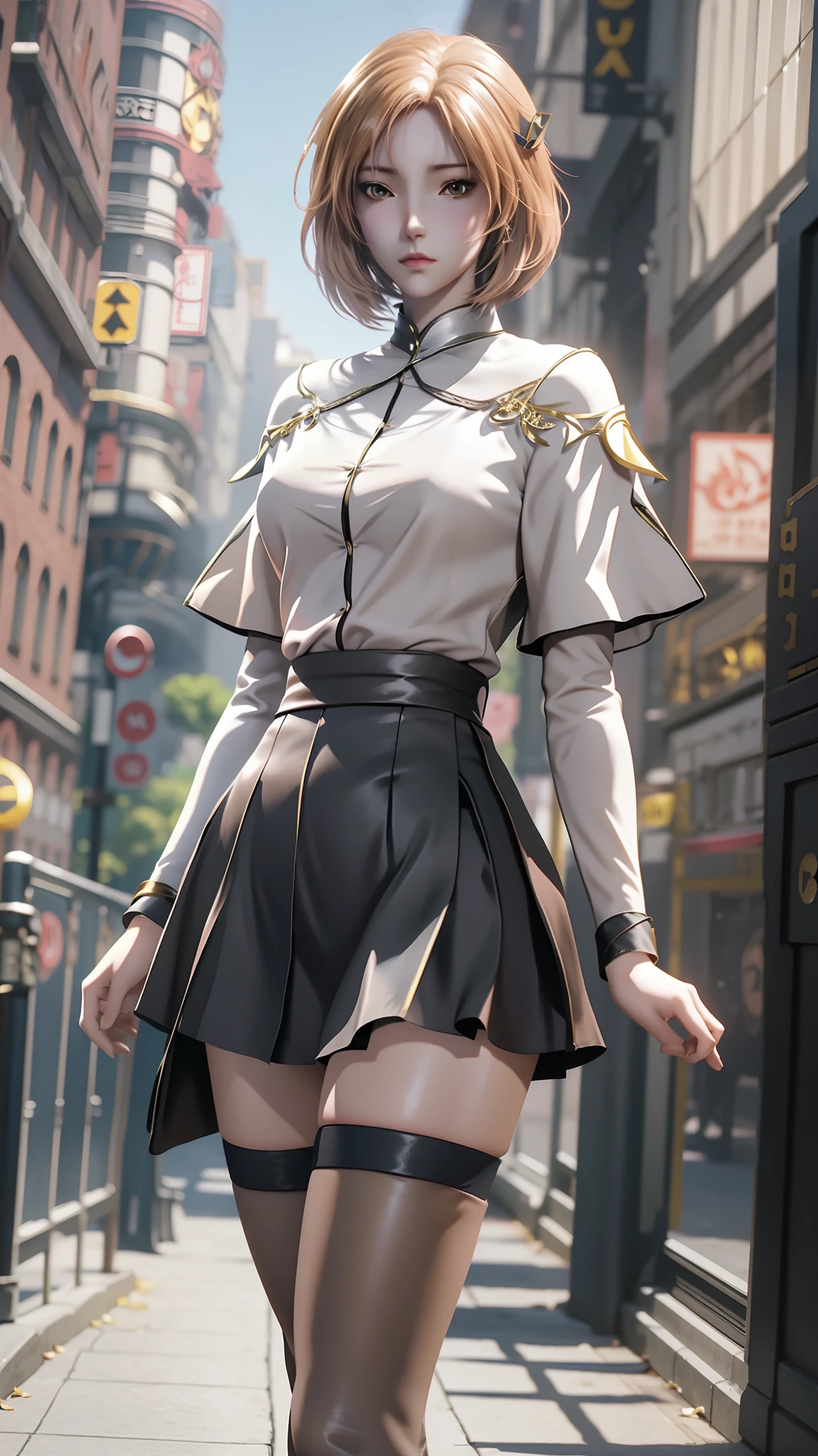 anime - style image of a woman in a short skirt and shirt, seductive anime girls, Smooth anime CG art, Surrealism female students, Surrealism female students, thighhighs and skirt, photorealistic anime girl rendering, beautiful and seductive anime woman, Realistic schoolgirl, Realistic anime 3 D style, 3 d anime realistic, Beautiful Anime High School Girls