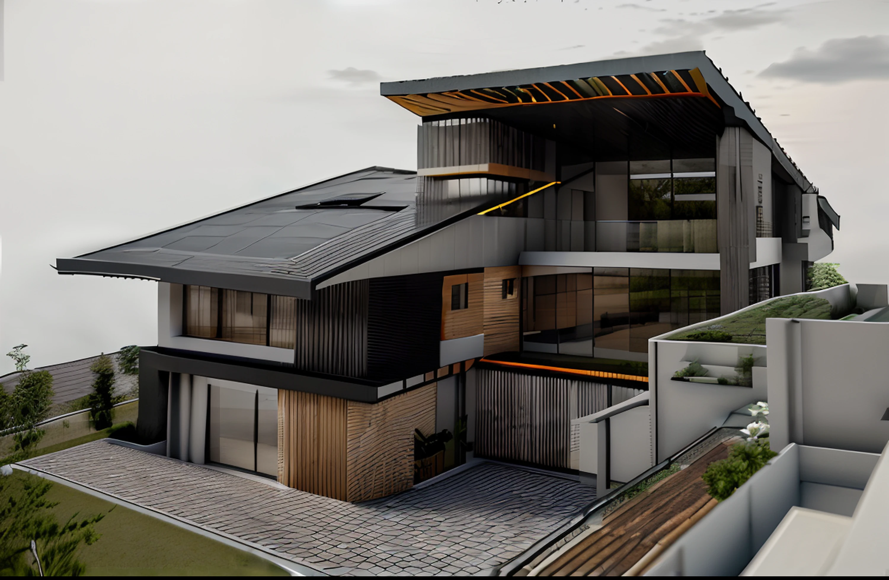 Close-up of the house，rays of sunshine，um dia ensolarado，Photorealistic rendering of Unreal Engine，archviz，Filip Hodas' artistic style，lumion rendering，Unreal Engine is highly rendered，Realistic Unreal Engine，architectural render，highly realistic unreal engine，rendered in unreal engine 4k hq