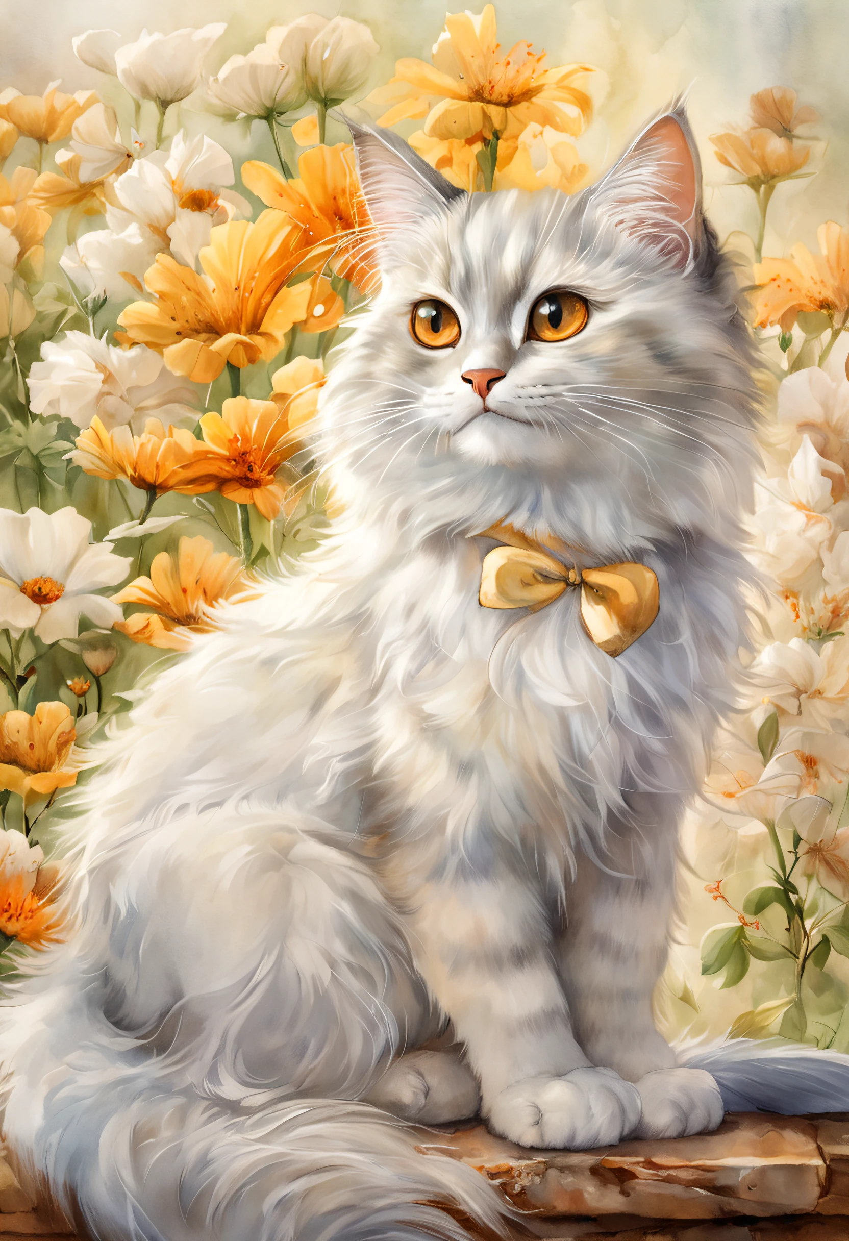 Artistic hightly detailed, portrait of an adorable cute fluffy cat in a cheese, wearing a smug smile, Miki Asai Macro photography, close-up, hyper detailed, trending on artstation, sharp focus, studio photo, intricate details, highly detailed, by greg rutkowski,watercolor