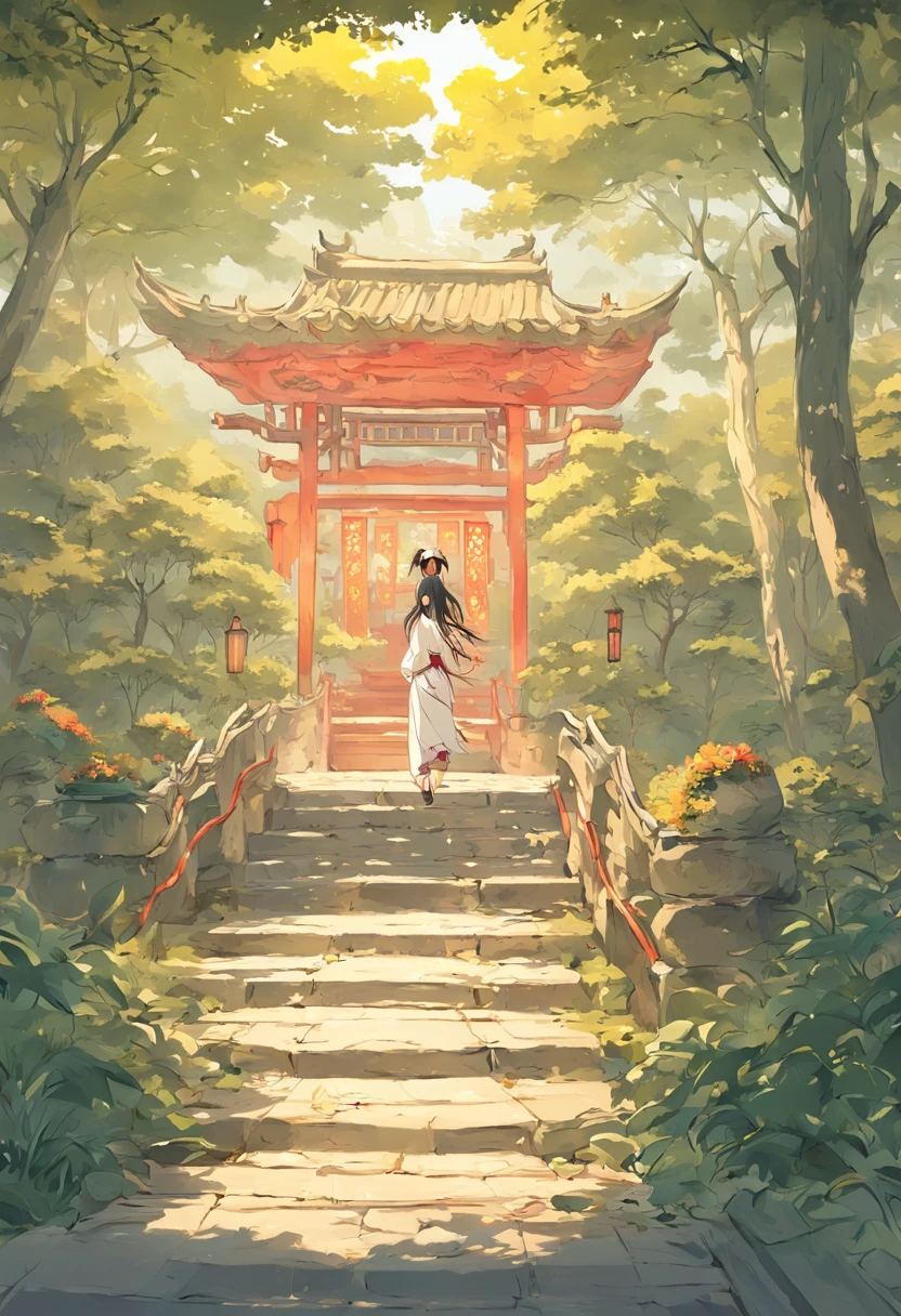 (China - Chic chinese landscape, anatomically correct,Oriental elements),(China - chic illustration:1.5, Vector painting:1.5),(Chinese colors, senior color matching,Gradient background,White background),(Very detailed, reasonable design, Clear lines, High sharpness,best quality, masterpiece, official art, movie lighting effects, 4K )