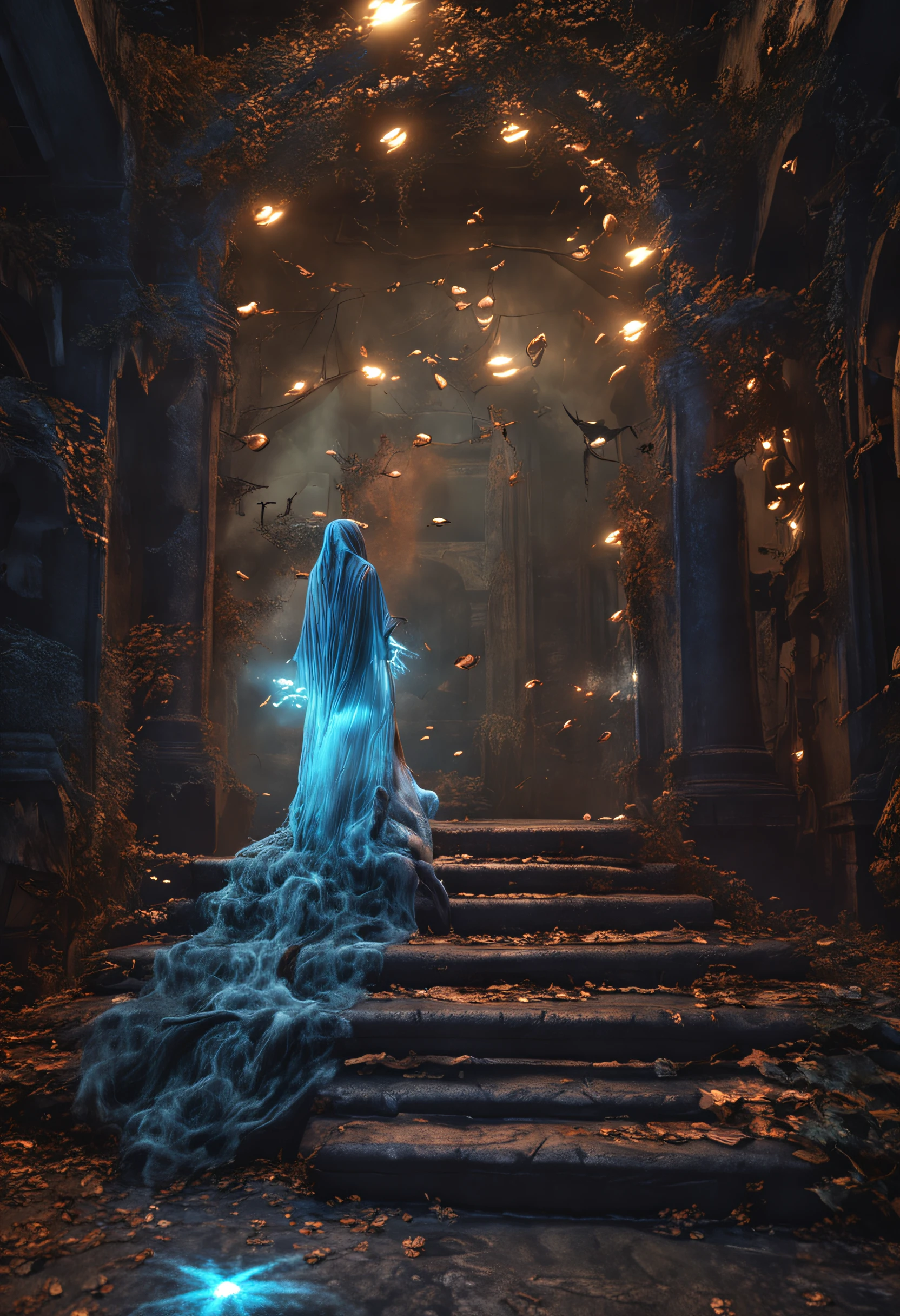 best quality, masterpiece, ultra high res, (photo realistic:1.4), surrealism, dream-like,fusionart, Shadowdancer, shadow magic, darkness control, stealth, shadowstep, umbral spells, hidden blade,