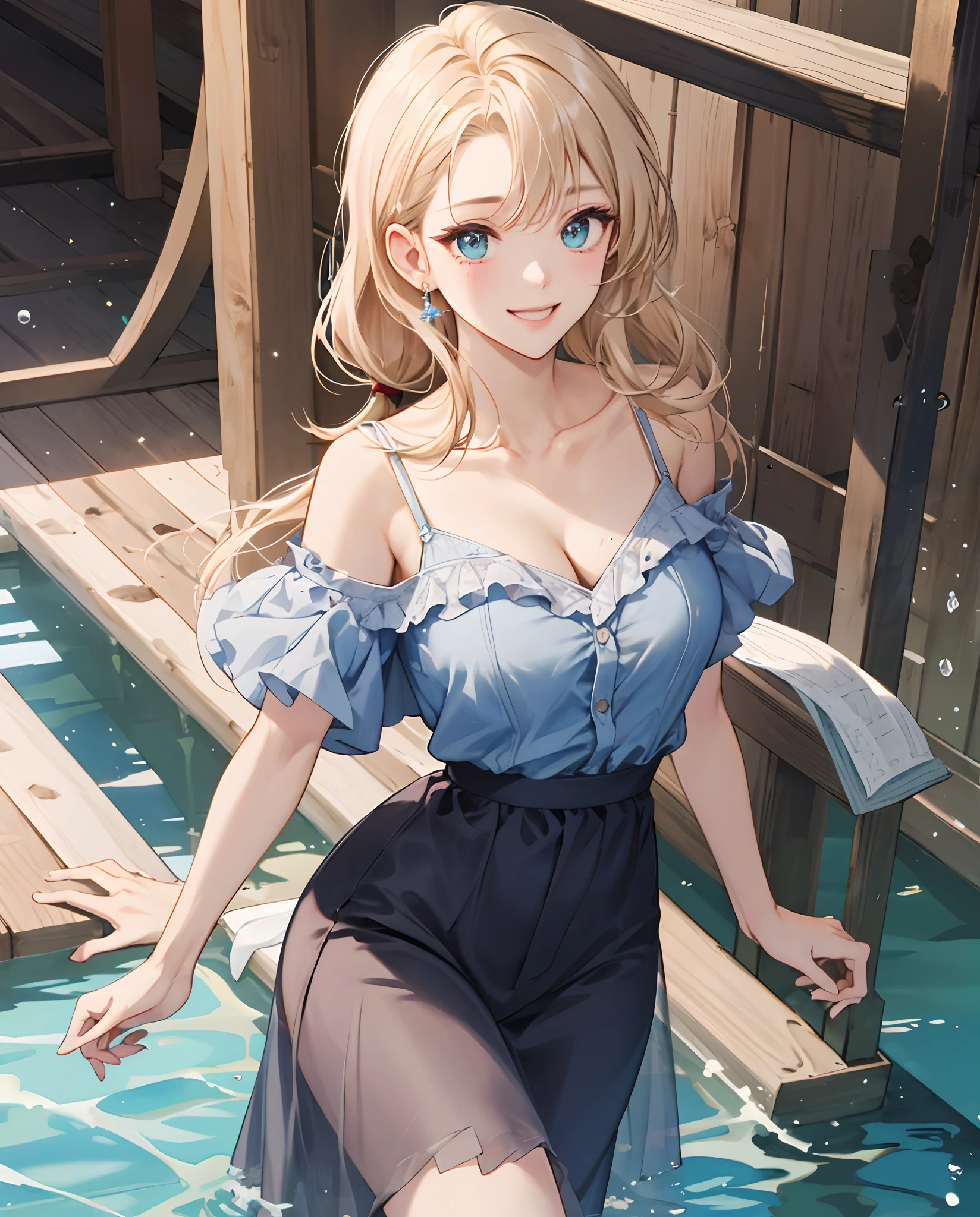 ((Best Quality, 8K, Masterpiece: 1.3)), 1girl, Slim Abs Beauty: 1.3, (Hairstyle Casual, Leaky Big Breasts: 1.2), Dress: 1.1, Super Fine Face, Delicate Eyes, Double Eyelids, Smile, Home