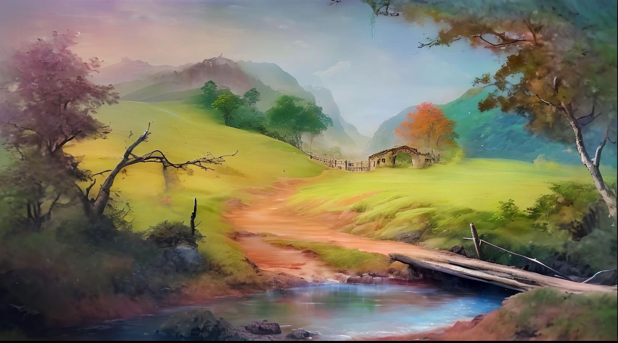 landscape,water,(extremely detailed CG unity 8k wallpaper), most beautiful artwork in the world,professional majestic oil painting,intricate, High Detail, Sharp focus, dramatic, photorealistic painting art