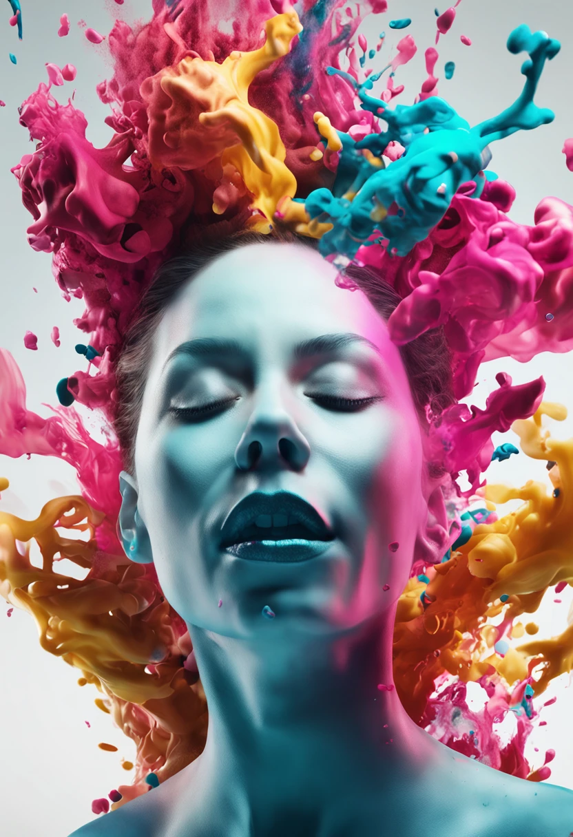 Alberto seveso art, dancing sillhouette, water ink, ink water, ink cloud, alberto seveso art, loose painting style, intricate detail, cinematic lighting, octane render, 8k render, volumetric lighting
