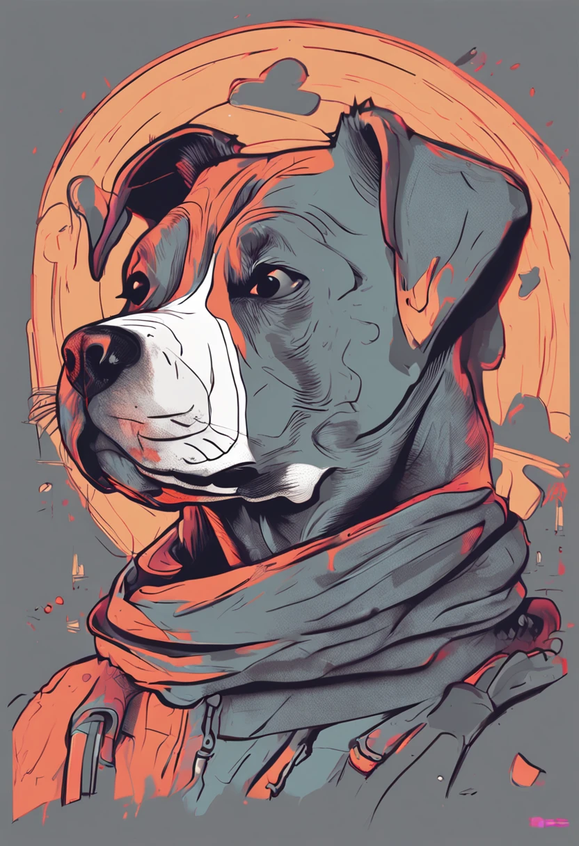 (anthropomorphism),(Full Body Shot), solo, Silence wench dog, sad face, head down,Gray gradient background,(extremely colorful, Best quality, high detailed, Masterpiece, Cinematic Lighting, 4K, Chiaroscuro),