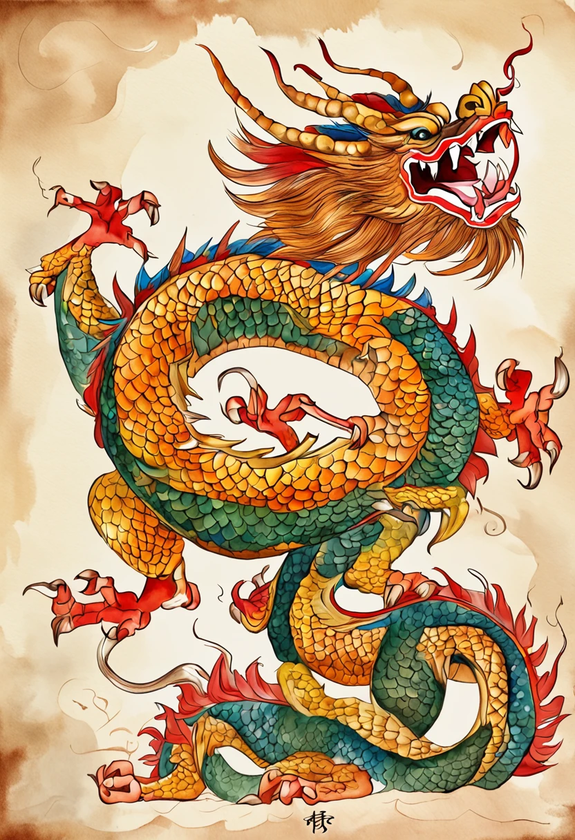 Traditional Chinese characteristics - dragon culture，The majestic dragon-shaped image is at its best。