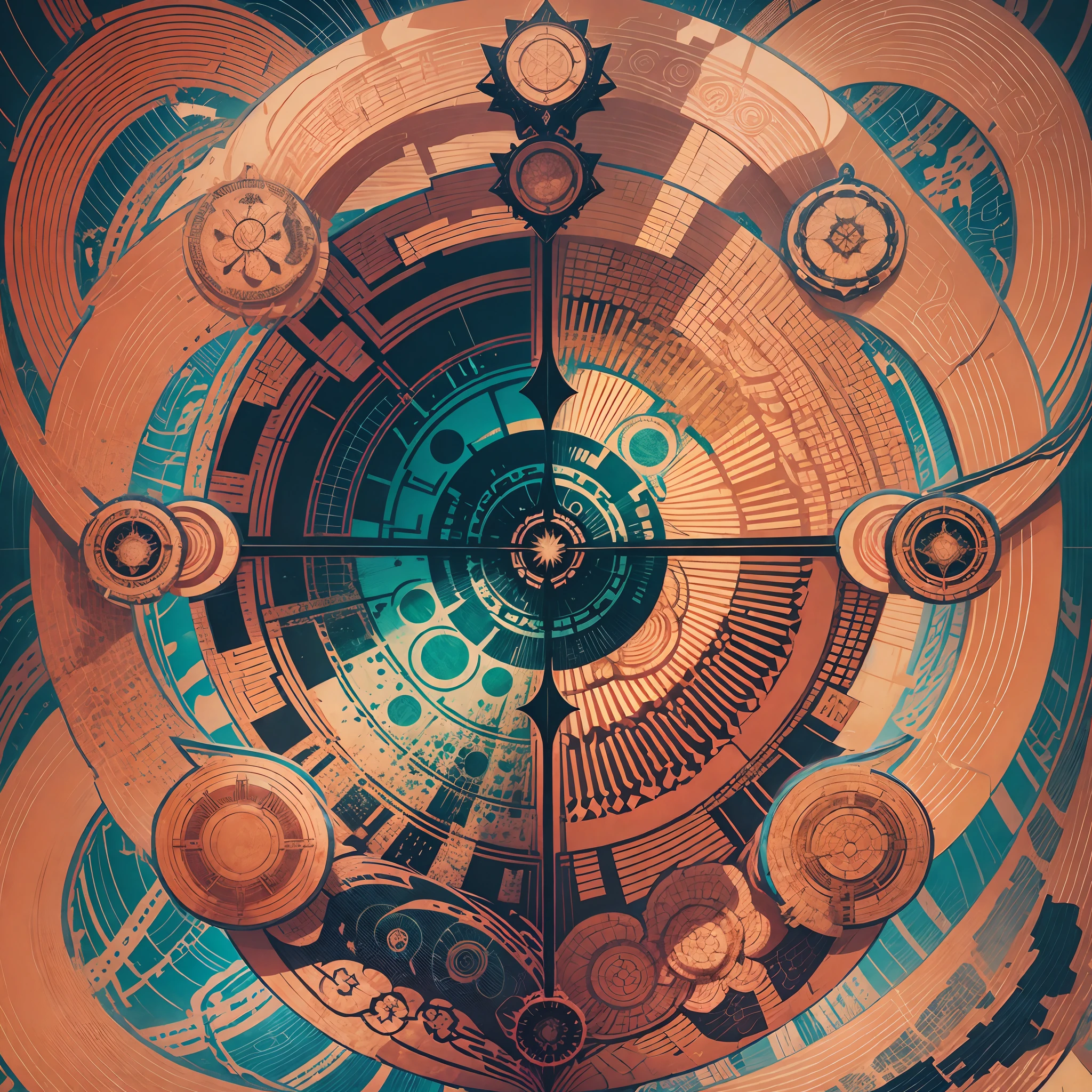 "Language of divine symbols": Imagine an abstract image consisting of incomprehensible symbols and signs reflecting the highest form of communication and understanding. --auto --s2