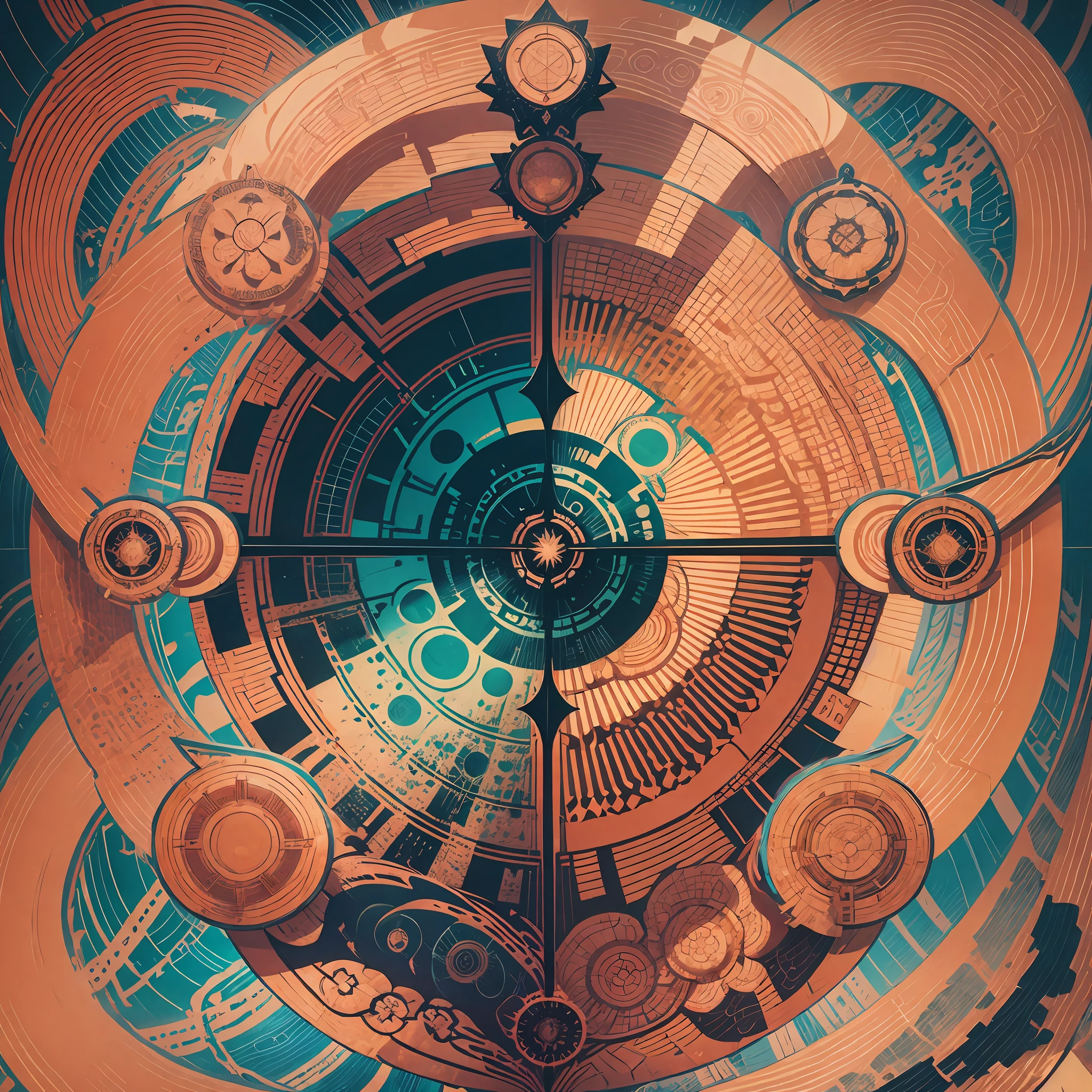 "Language of divine symbols": Imagine an abstract image consisting of incomprehensible symbols and signs reflecting the highest form of communication and understanding. --auto --s2
