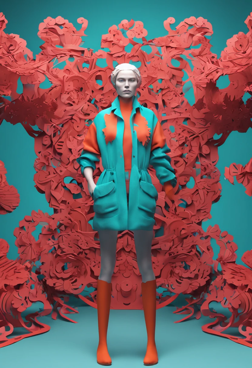 beautiful portrait of full body in style Eiko Ojala Tracie Grimwood,detailed face, wavy, dynamic, hyperdetailed, hyperrealistic, photorealistic, elegant, cel shading, intricate, cinematic, soft and mysterious style, hyper-detailed, octane render, symetrical, centered, neon ambiance, abstract black oil, gear mecha, detailed acrylic, grunge, intricate complexity, rendered in unreal engine,
