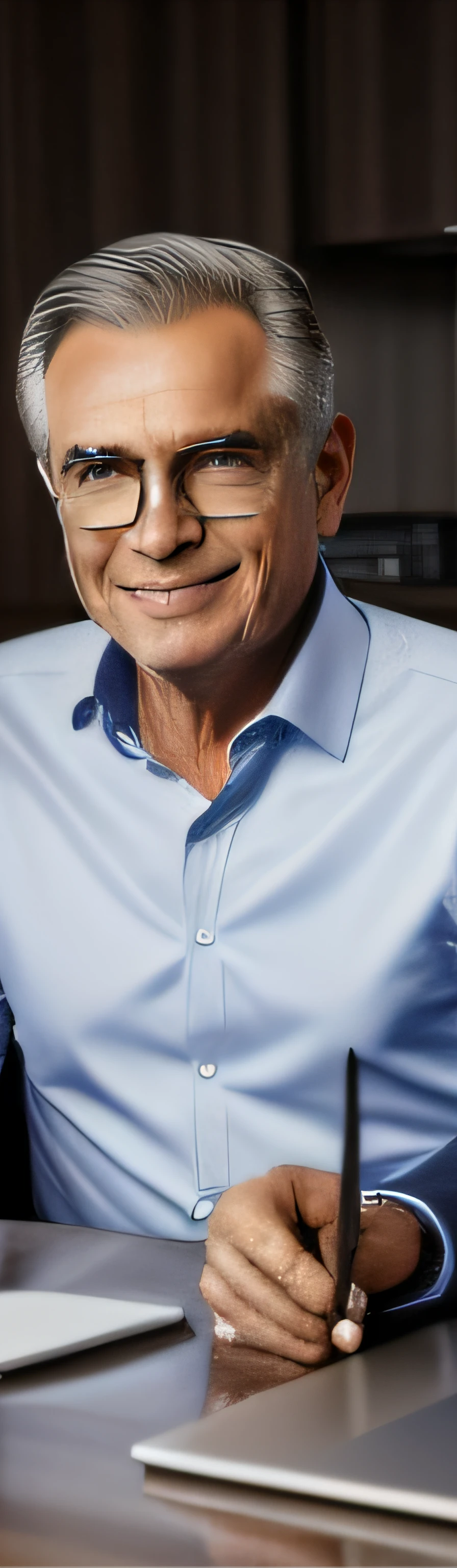 "Thin-framed glasses with round shape."