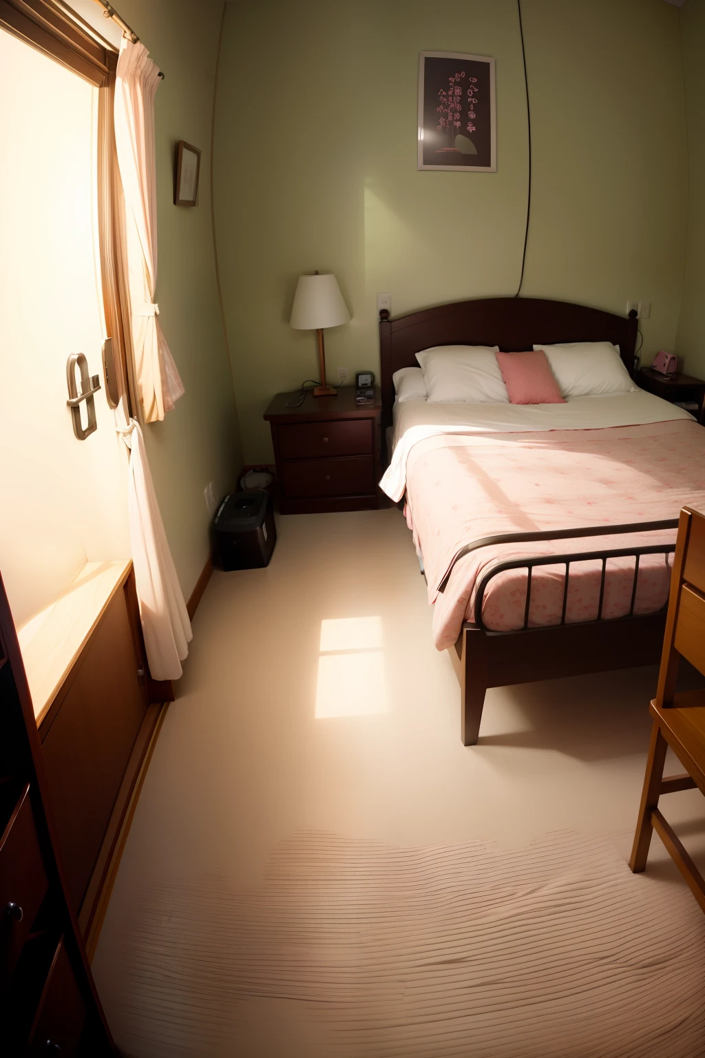 girl's own room、Hidamari、bet、Woman's Room、no person、unmanned、Large room