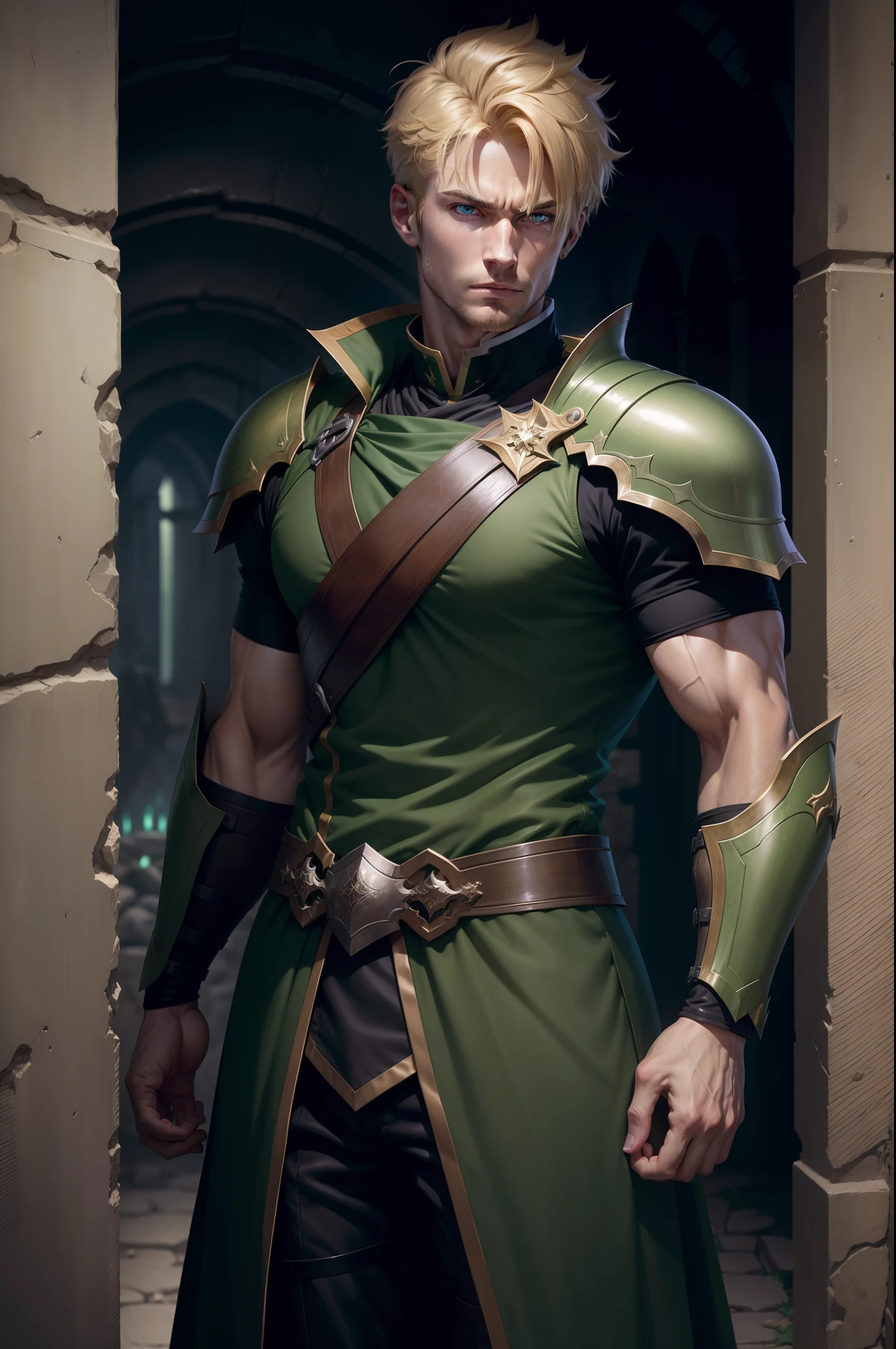 Bald head Face triangular, incredibly charming Young (23 years old), Dragon Face, Humandoid, Fantasy, dragon, in clothes, Odin, Male gender, dnd, Villager,Odin, frontal view, Looks like a dragon, Full-length