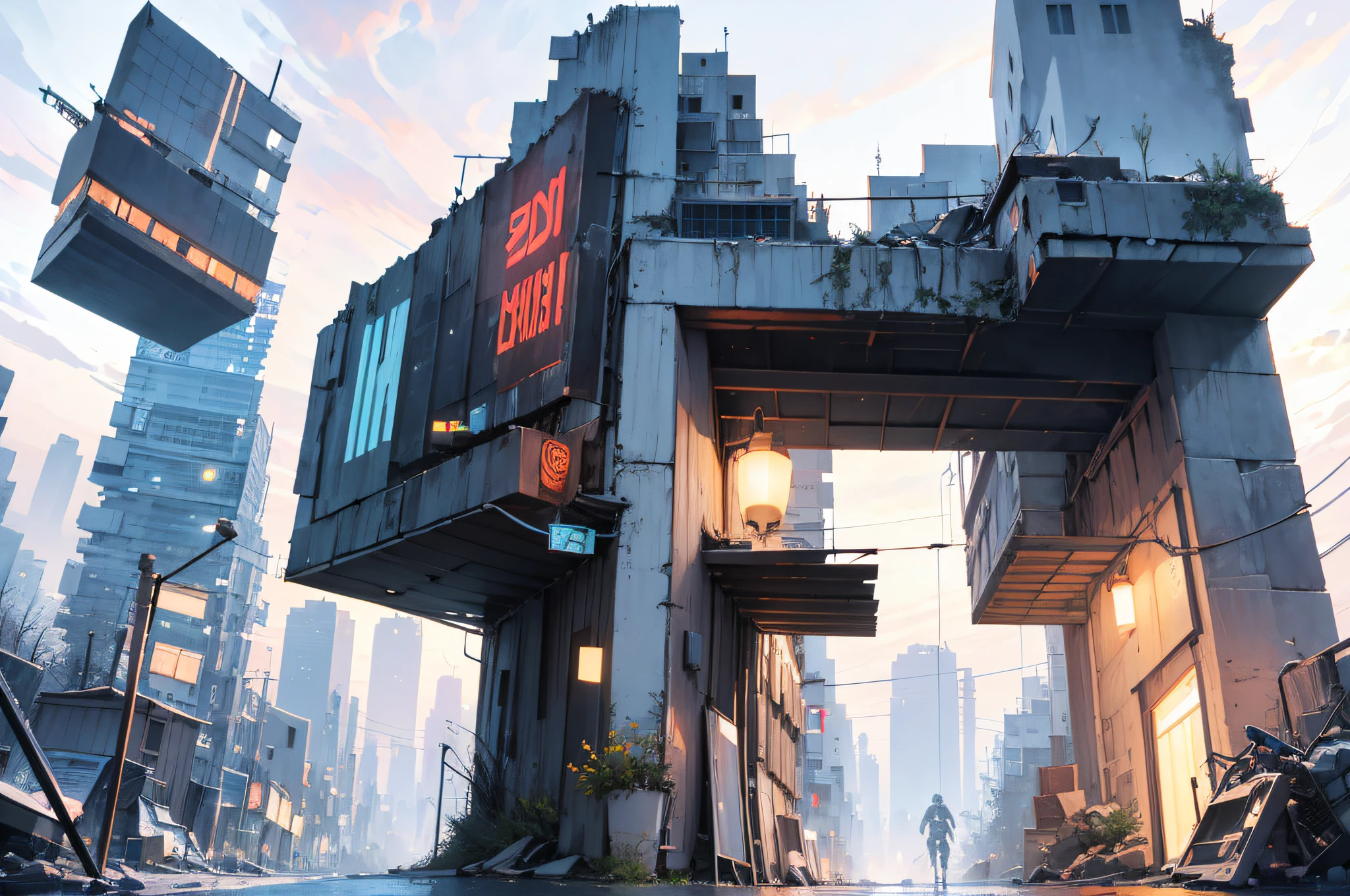 [(white background:1.5)::5], isometric, masterpiece, no humans, Create post-apocalyptic scenarios, run-down cities, cyberpunk cities from sci-fi movies, empty streets, night, circuit boards, wires, intricate, super detailed, realistic, super realistic, high quality, best, super detailed, crazy detail, very detailed, photorealistic, 8k