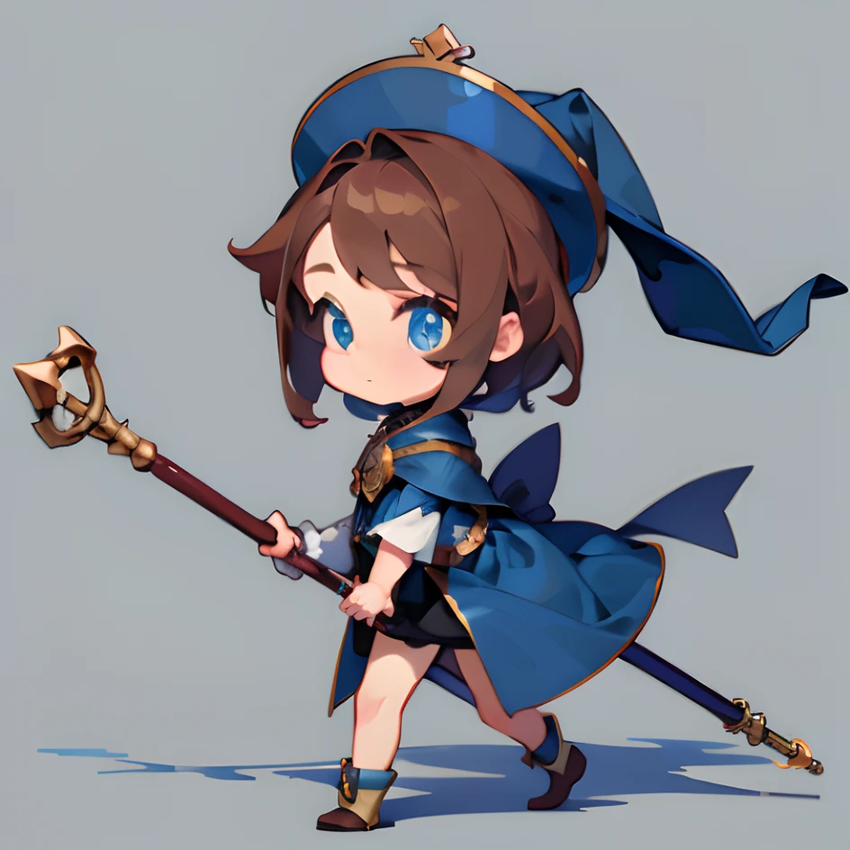 (tmasterpiece,top Quority,best qualtiy),pix,pixelart,full bodyesbian,one-girl,European Middle Ages,adolable,standing on your feet,Full body like,(Very short),(Toddler body type),Without background,Cute version,magestic,Take the staff