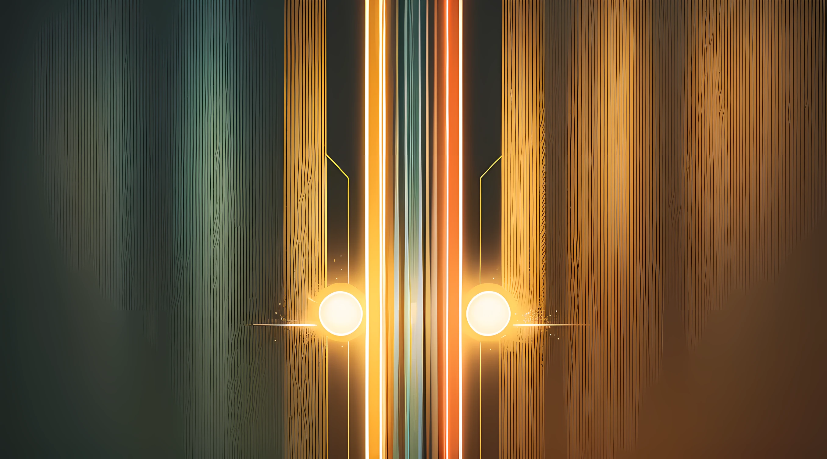 Symmetrical digital design, com linhas curvadas, Bright colored illustration, amarelo, portanto, Branco, com efeitos de raios de flash, linhas neon, (UHD, 8k:1.5), alto contraste, average saturation