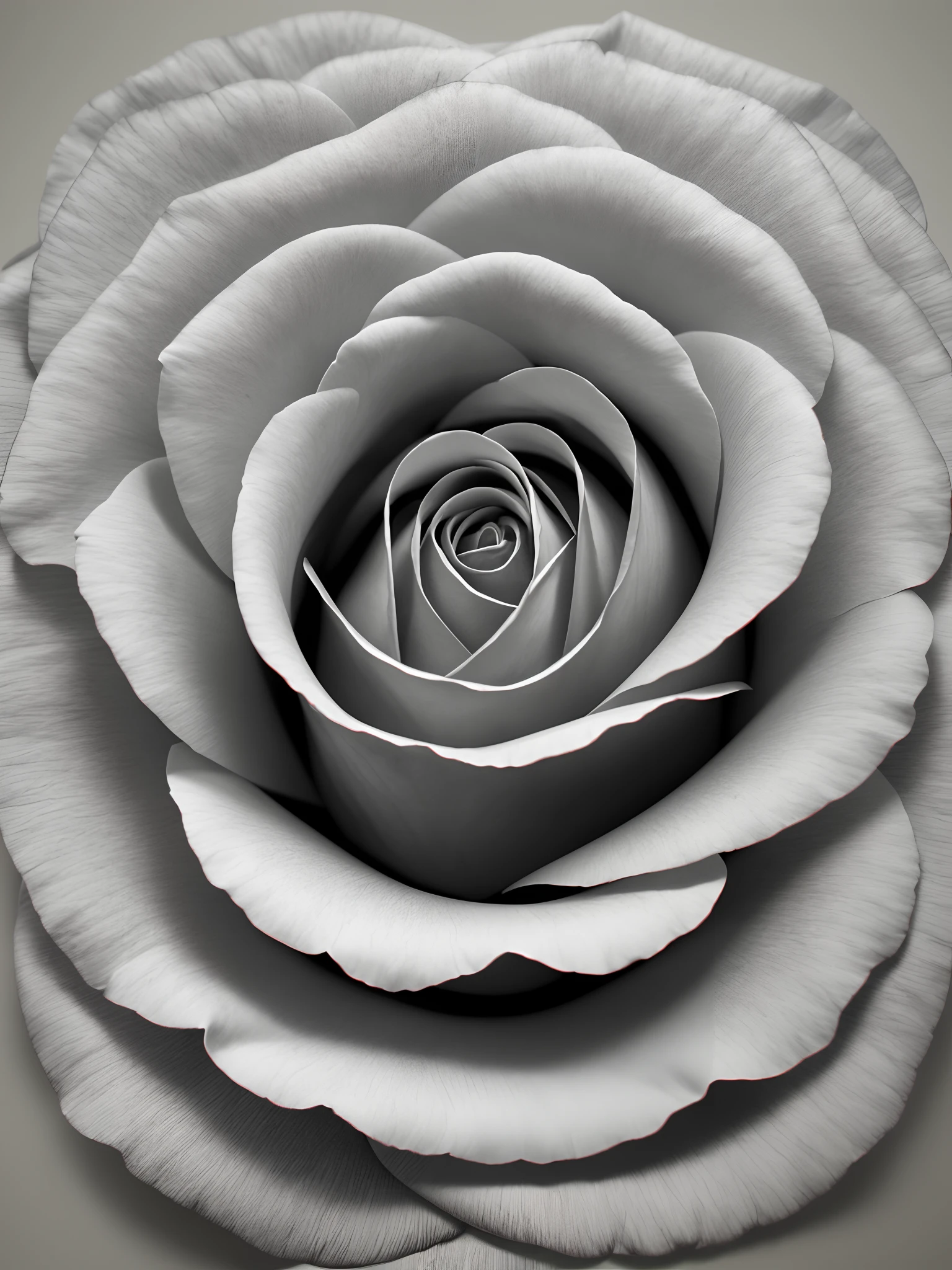 Grey rose, realistic