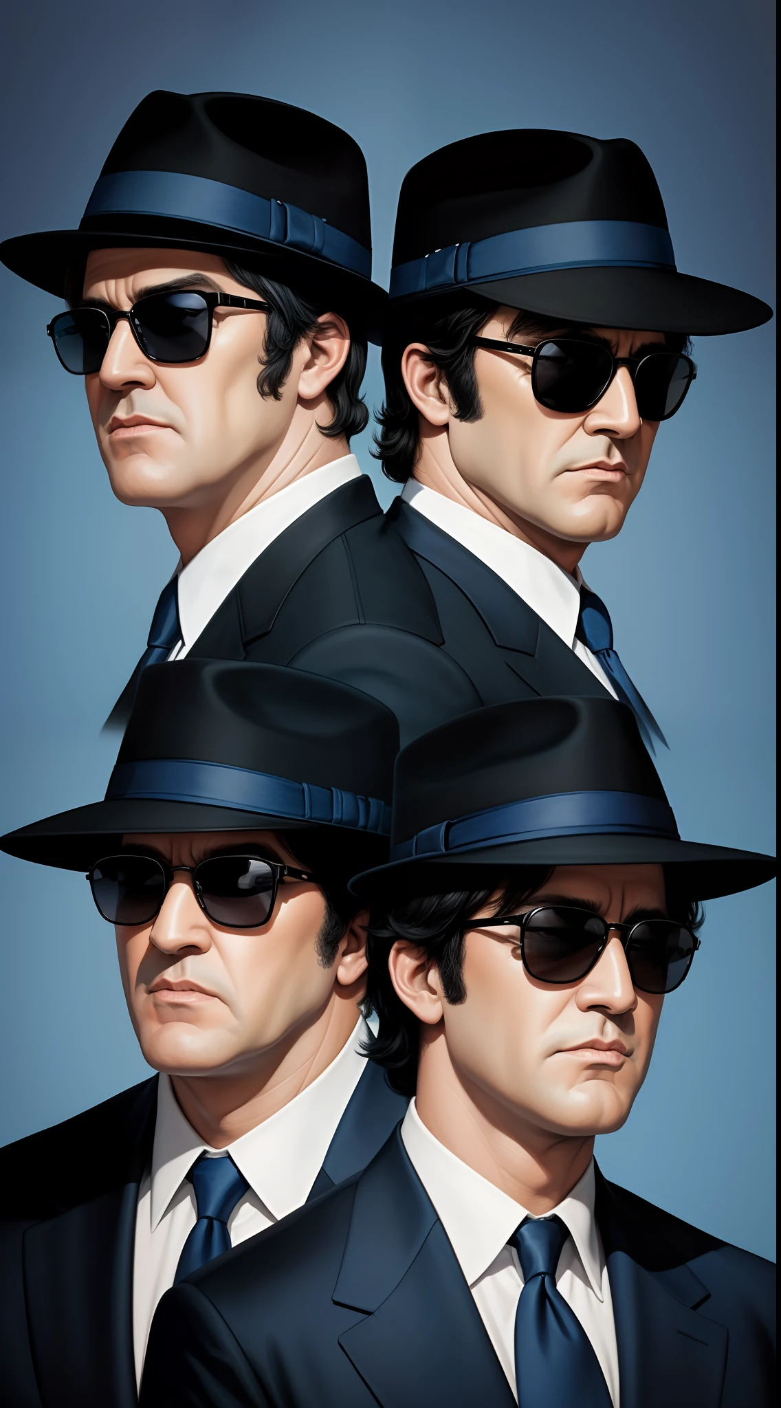 "Portrait of the blues brothers"