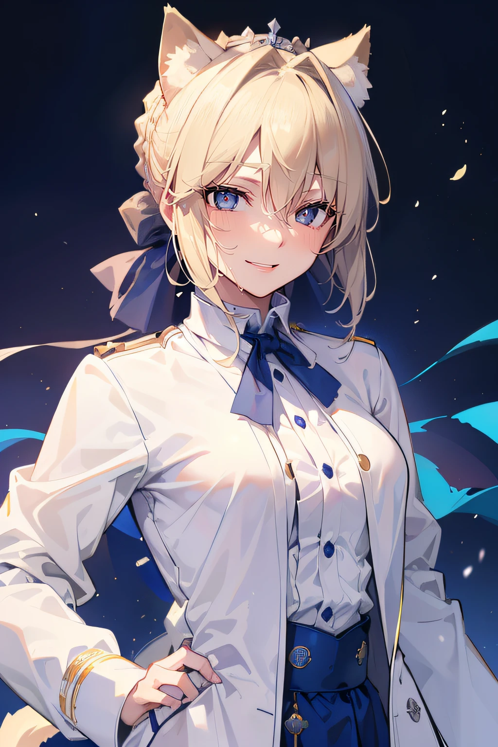 ((top quality, 8K, masterpiece: 1.3)), ((Saber)), (((Artoria Pendragon))), sharp: 1.2, perfect body beauty: 1.4, small breasts, very detailed face and skin texture, detailed eyes, ((heart-shaped pupil:1.2)) double eyelids, ((smiling, satisfied look on her face after climaxing in sex)), blush, the shape of the pubic area is clearly visible, pubic hair visible, ((lying in bed)) ((without panties, without bra)), large T-shirt, wet clothes, wet skin, wet light clothes, light blue underwear, areola visible, ((A large amount of clear liquid overflows from the cum))