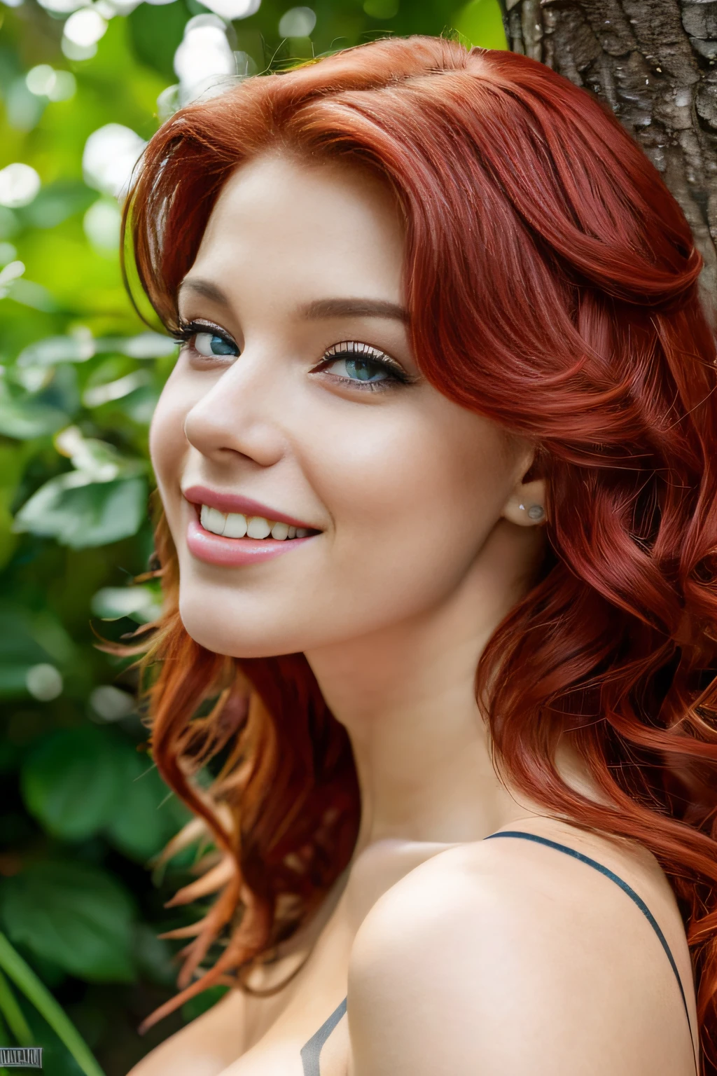 Beautiful, 25 year old European woman, (red hair), long hair, curly hair, perfect face, sharp jawline, (sharp features), thousands of (freckles), smiling, (cheerful), happy, large eyes, blue eyes, perfect eyes, perfect breasts, (skinny), (uniform hands), white sun dress, prairie, grass, tress in background, autumn, blue sky, 1 person, subject is well lighted, (high quality), (ultra quality), (8k ultra hd)