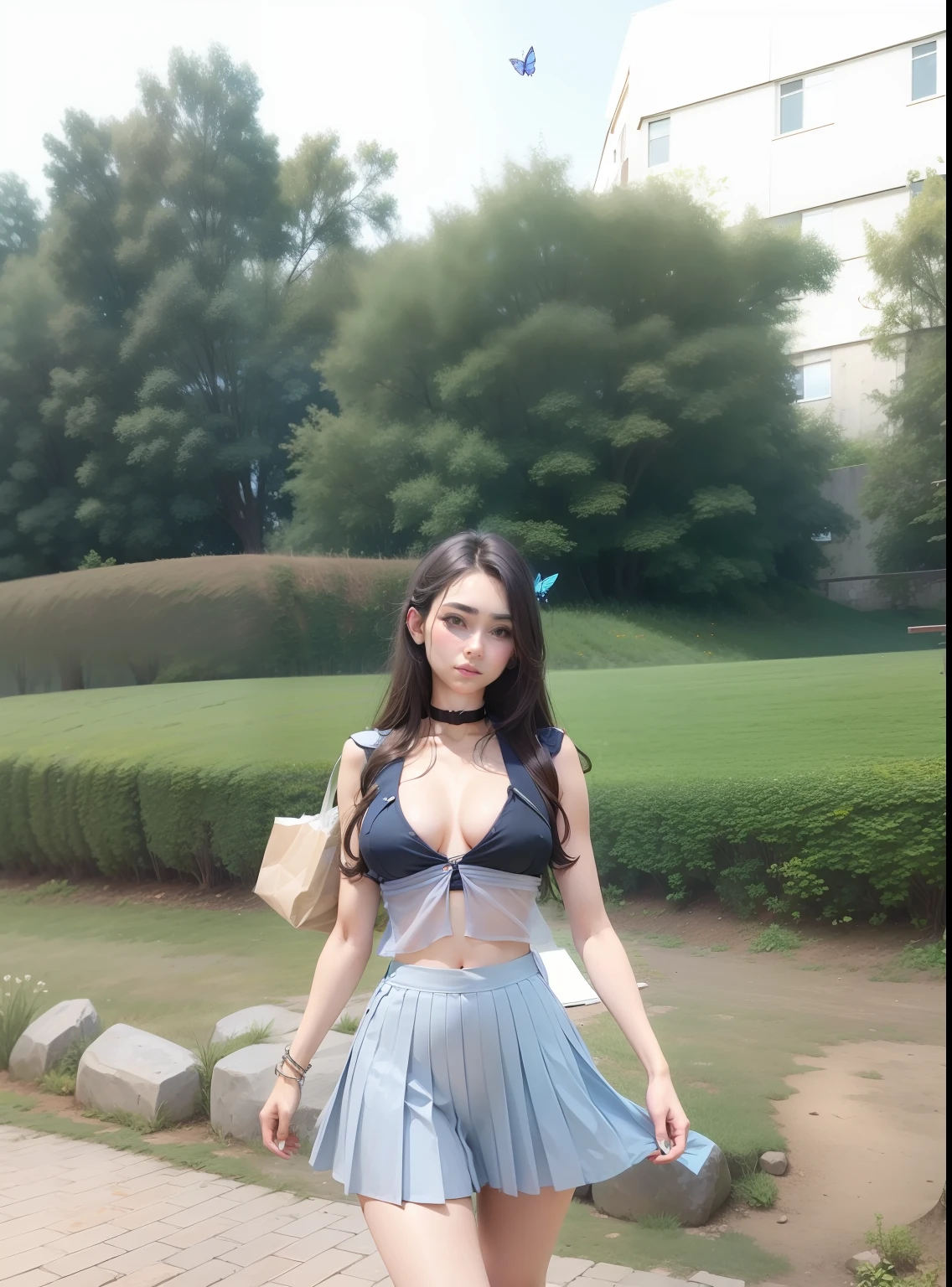 Pubic hair, crisp breasts, butterfly forced strips to wear