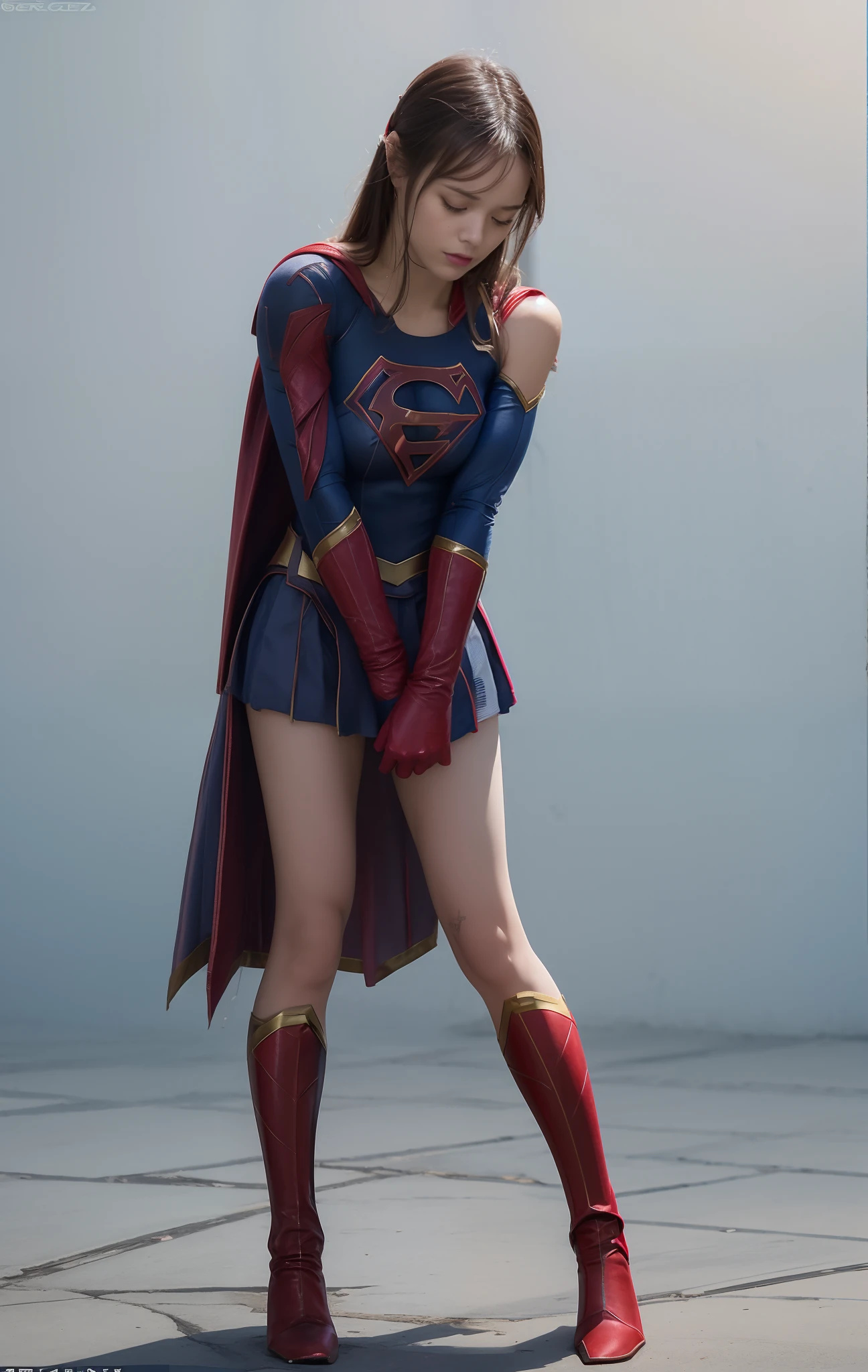 Beautify the body line of the arms、make your breasts bigger、Beautify the Supergirl logo