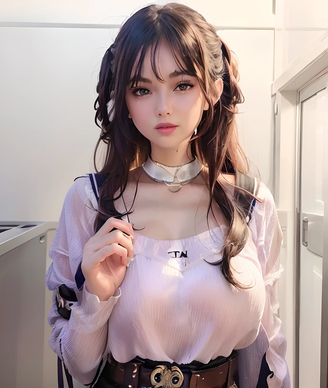 (Best quality, 4k, Masterpiece :1.3), pretty woman, hyper realistic, 1girl, (((massive outbursting huge breasts:1.7, attractive body :1.2))), abs :1.1, dark brown hair: 1.1, (rainy wet, wet from rain, wet body :1.2), ultra-detailed face, detailed lips, detailed eyes, double eyelid, sultry low neck gown, open cleavage, hanging breasts, side pose, visible curves, party floor, dance floor, party couch, laying with friend, tight skimpy shiny thin transparent robe,(large breasts, huge breasts, huge breasts, big breasts:1.2)