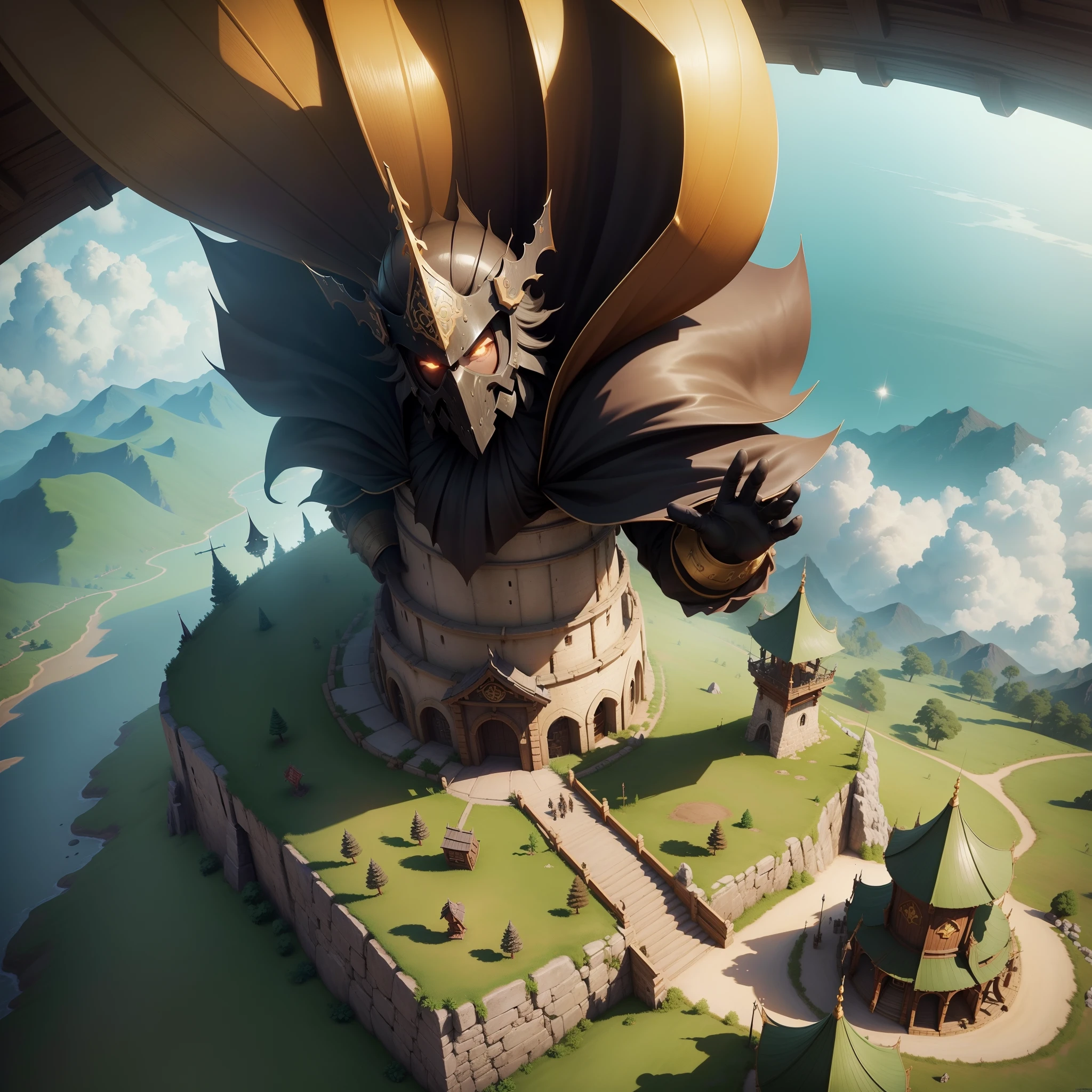 (Create Thumb with 1920x1080 resolution) Usar imagem para criar uma capa de jogo tower defense chamdo KingDomRush
