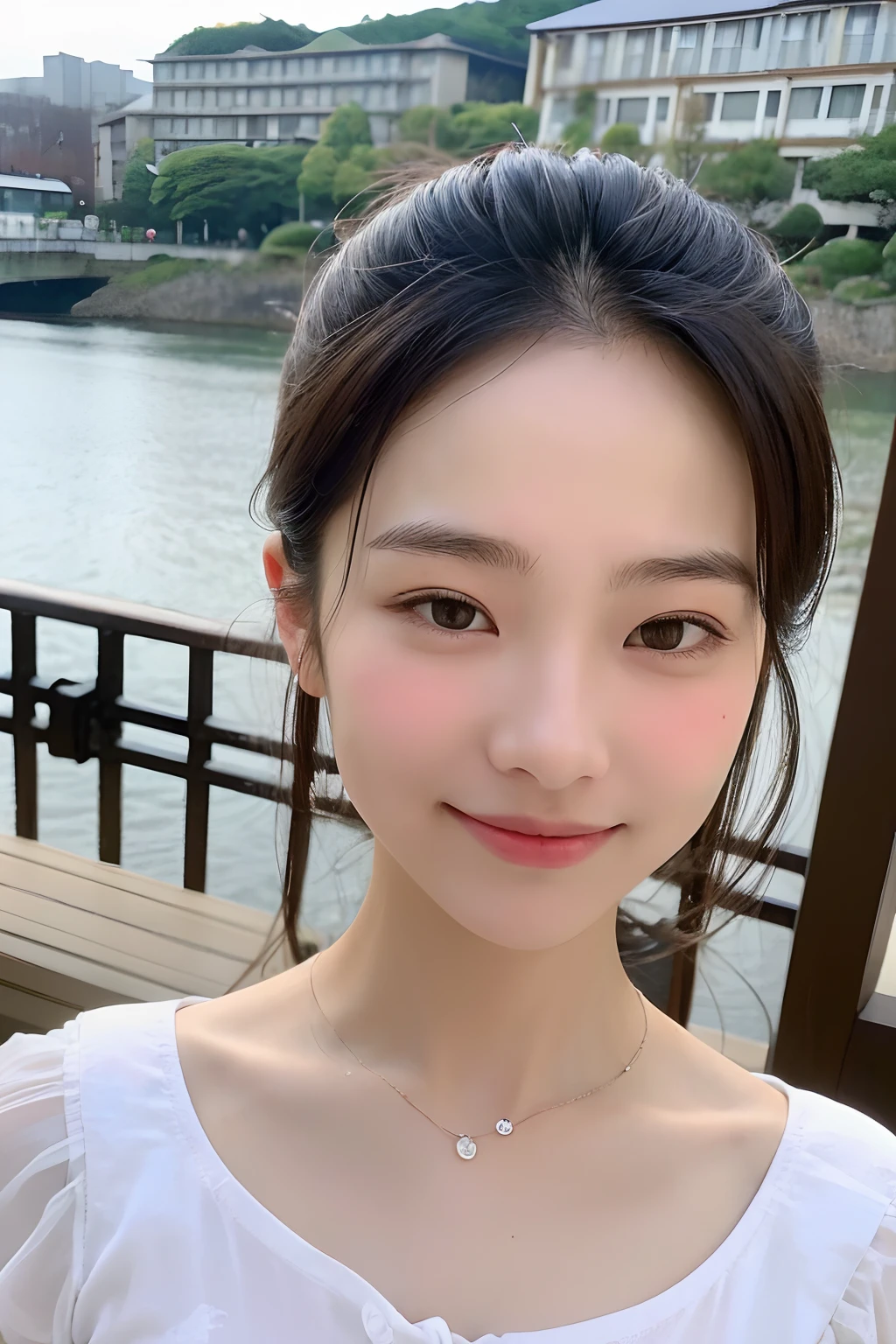 (extra detailed body、extra detailed face、best qualtiy:1.2)、femele、looking at the viewers、(花魁、、A slight smil)、(Luxury inn in Japan in the background:1.4)