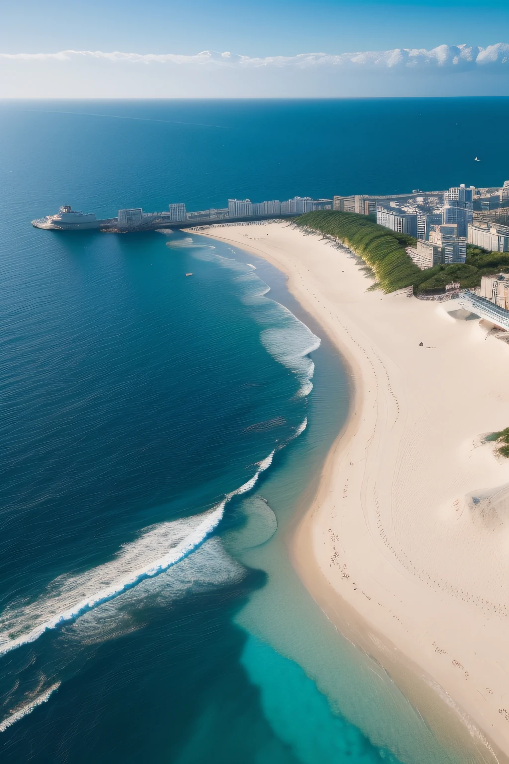 (high-level image quality,8ｋ,​masterpiece、hightquality),((shores、sand beach、夏天))、(((Spiritual Sea World)))、