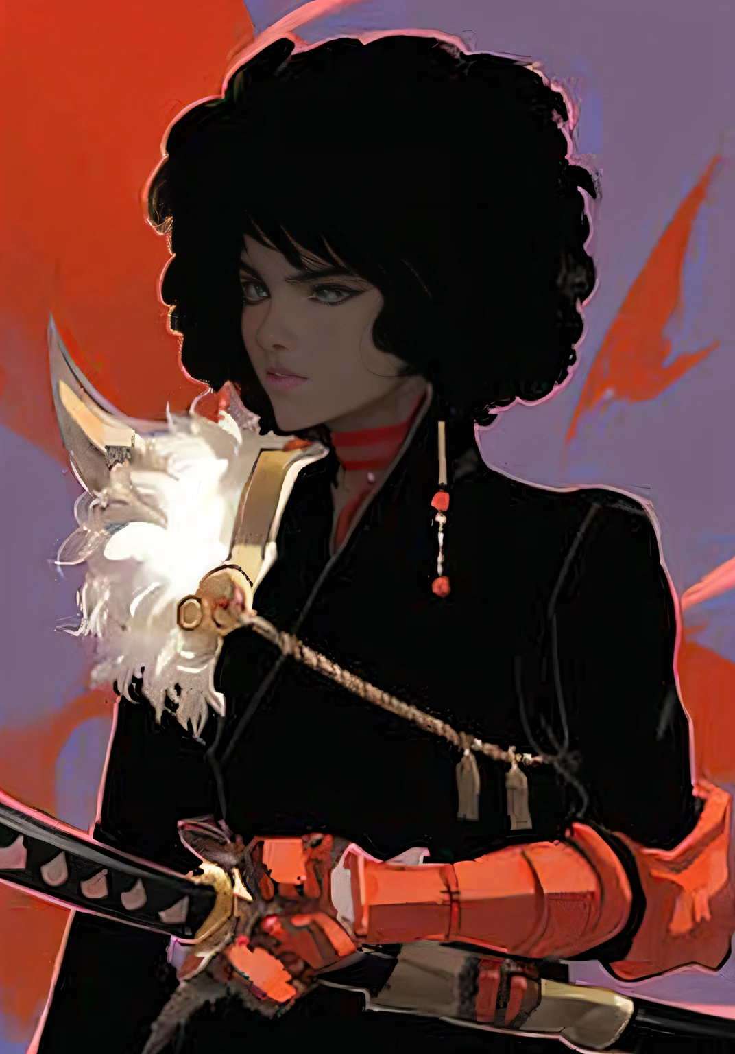 anime, anime, espada, espada, espada, espada, espada, espada, espada, espada, espada, espada, espada, espada, espada, espada, samurai bonito com afro, samurai com afro, Directed by: Lennie Lee, No estilo de Sachin Teng, Directed by: Andrée Ruellan, Brittney Lee, Directed by: Craig Thompson