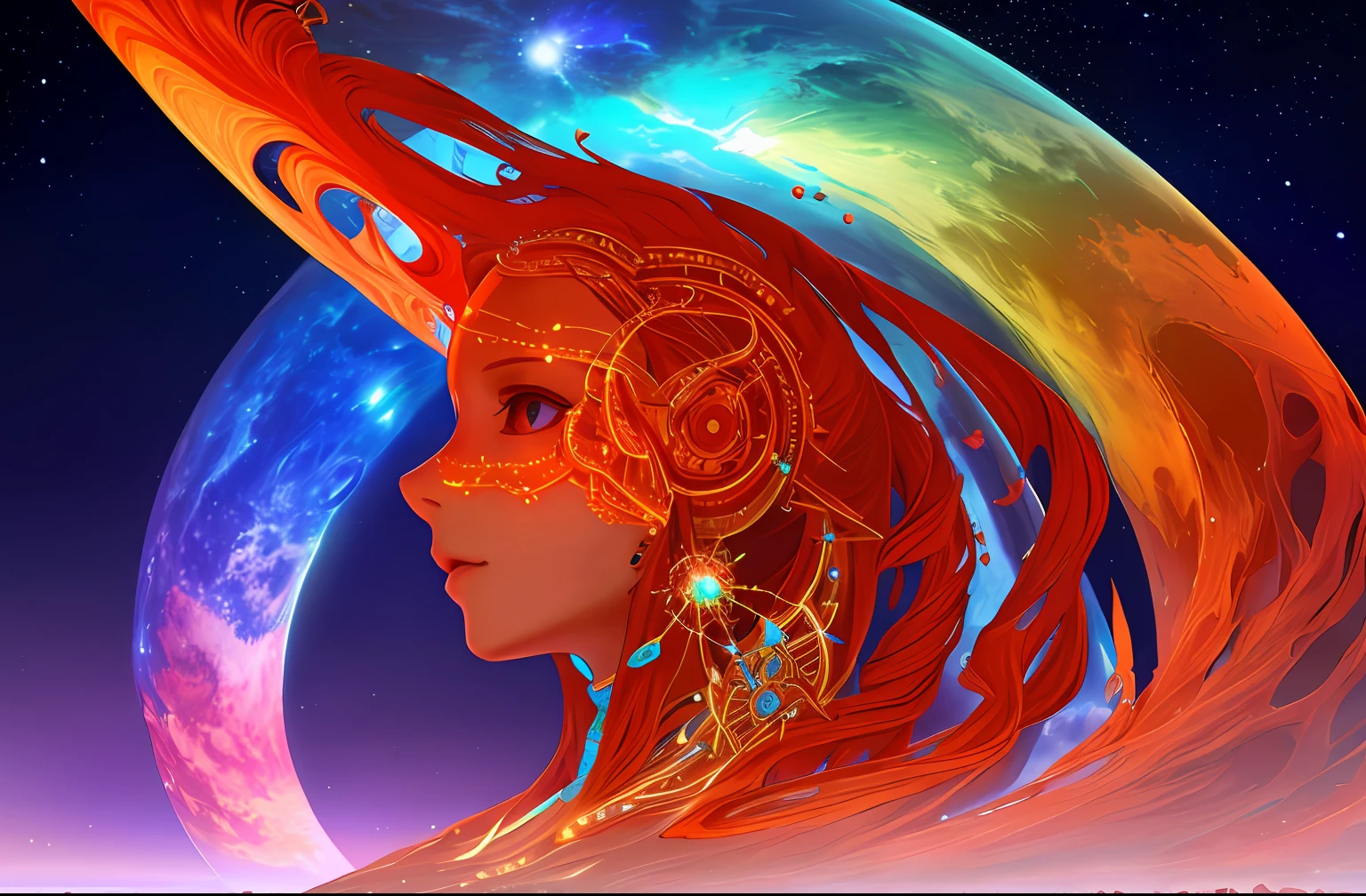 Cosmic consciousness, concept art, 4k