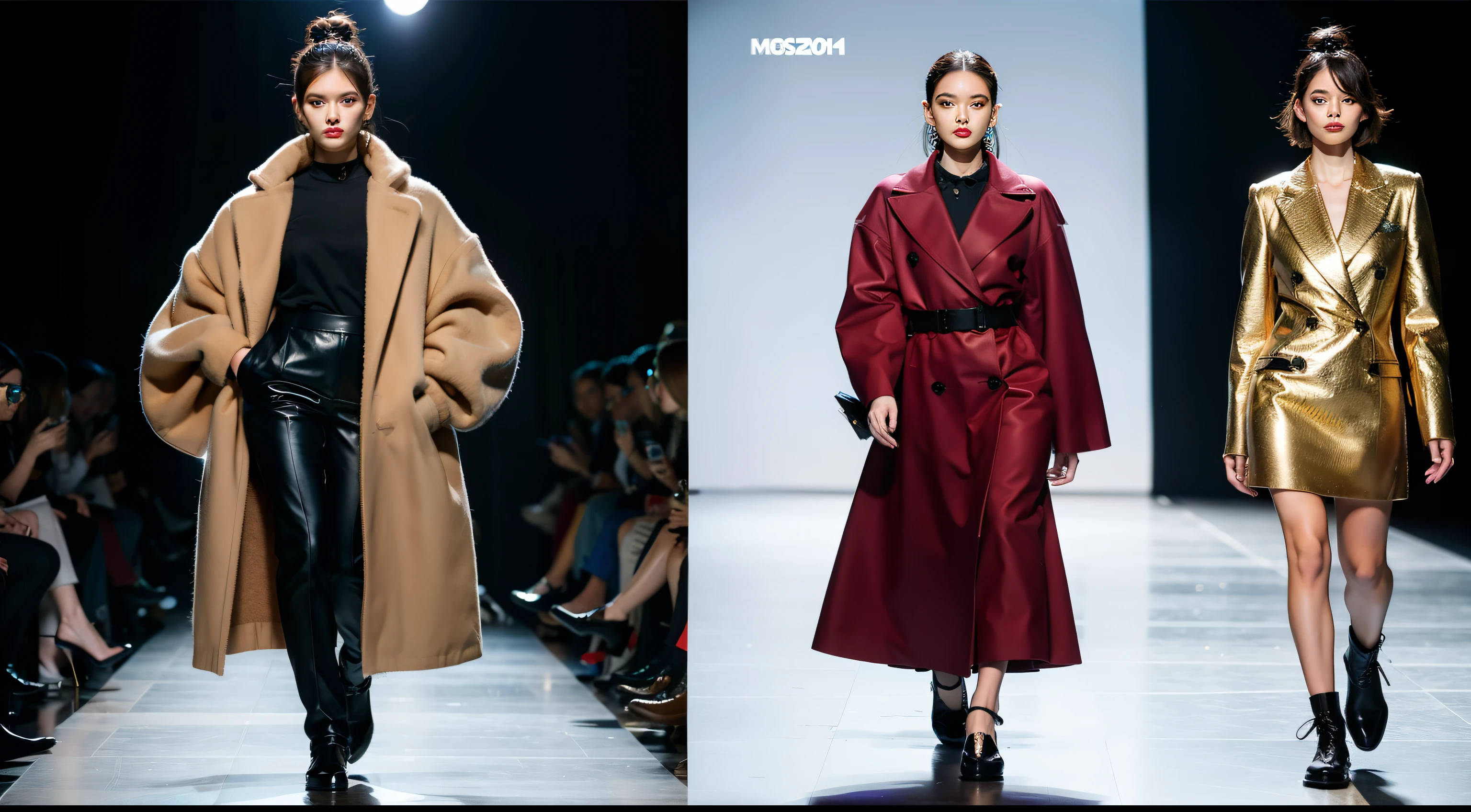 um desfile de moda conceitual, Temporada surreal, Fashion influencer trends, pessoas normais urbanas, Trend in Fashio magazine