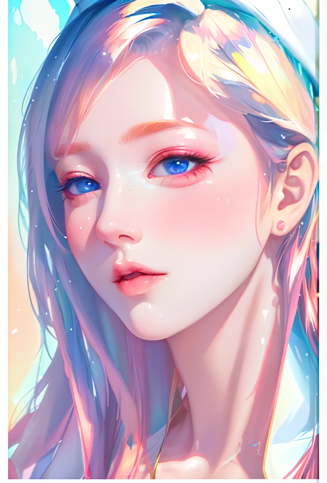 a woman with long hair wearing a white hat and a white top, photorealistic beautiful face, kawaii realistic portrait, inspired by Yanjun Cheng, photorealistic!!!!!!! art style, hyper realistic color photo, photorealistic anime, realistic. cheng yi, realistic anime 3 d style, realistic anime artstyle, realistic anime art style, photorealistic art style, photorealistic artstyle