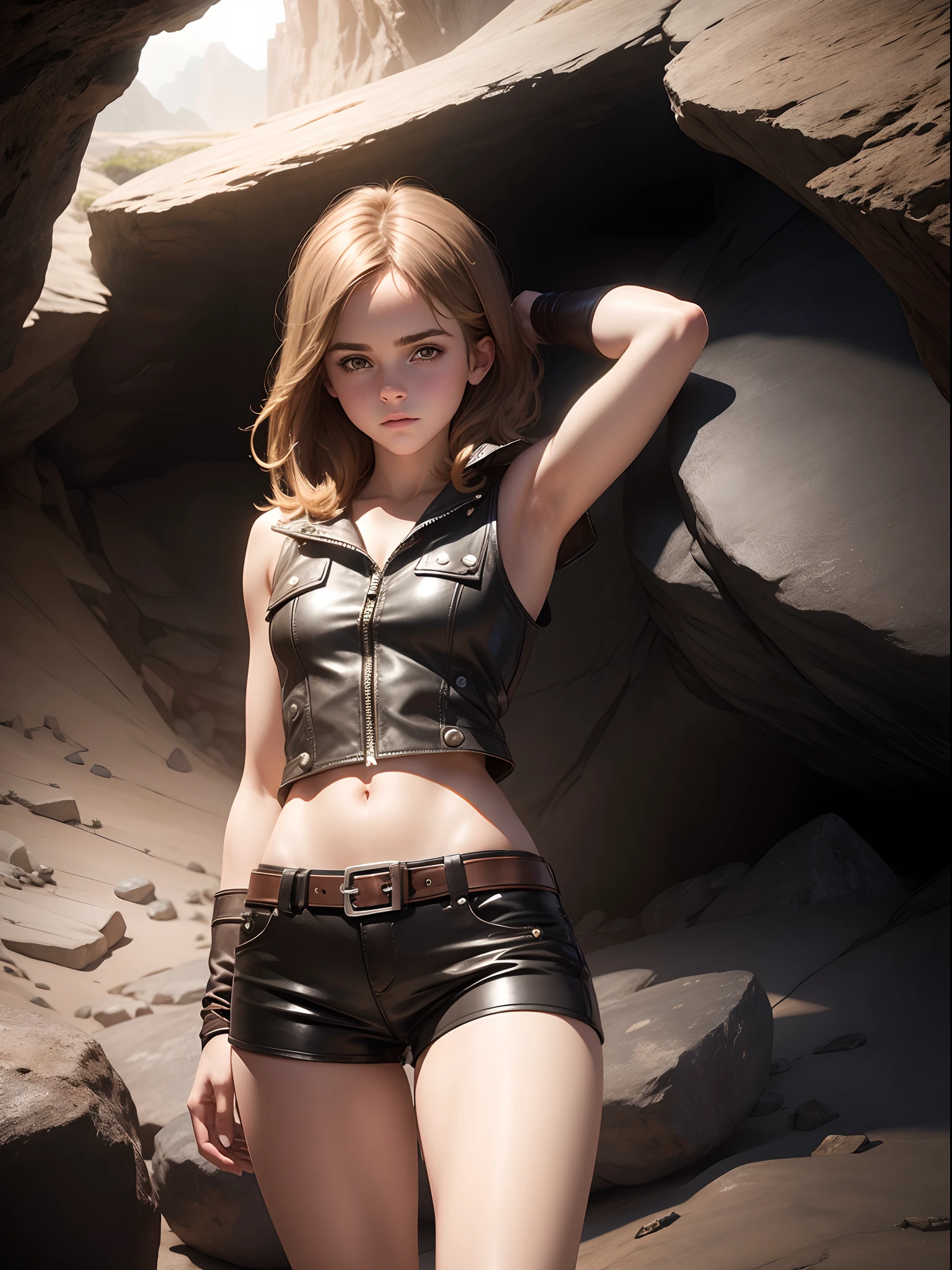 (((Browsing Caution:1.6))),(((nude:1.6))),(((1 person:2.0))),(((Naked Cowgirls))),(((Slim Body 1.5))),(((Small Ass))),(((Wear a belt:1.5))),(((Wear an accurate watch:1.5))),(((Sandals))),(((Showing cleavage))),(((Showing your belly button))),(((Exposing thighs))),(((Small breasts:1.5))),(((Bare arms))),(((Her hair is blonde))),, Beautiful detailed girl, Very detailed目と顔, 緻密でBeautiful Eyes, Very detailed, High resolution, highest quality, masterpiece, Very detailed, 8k wallpaper, wonderful, finely, highest quality, The light shines on your face,(((underground:1.5))),((It&#39;s dark inside)),Beautiful Eyes,(((Blushed:1.1))),(((Shooting from below:1.5))),(((Being drunk:1.5)))
