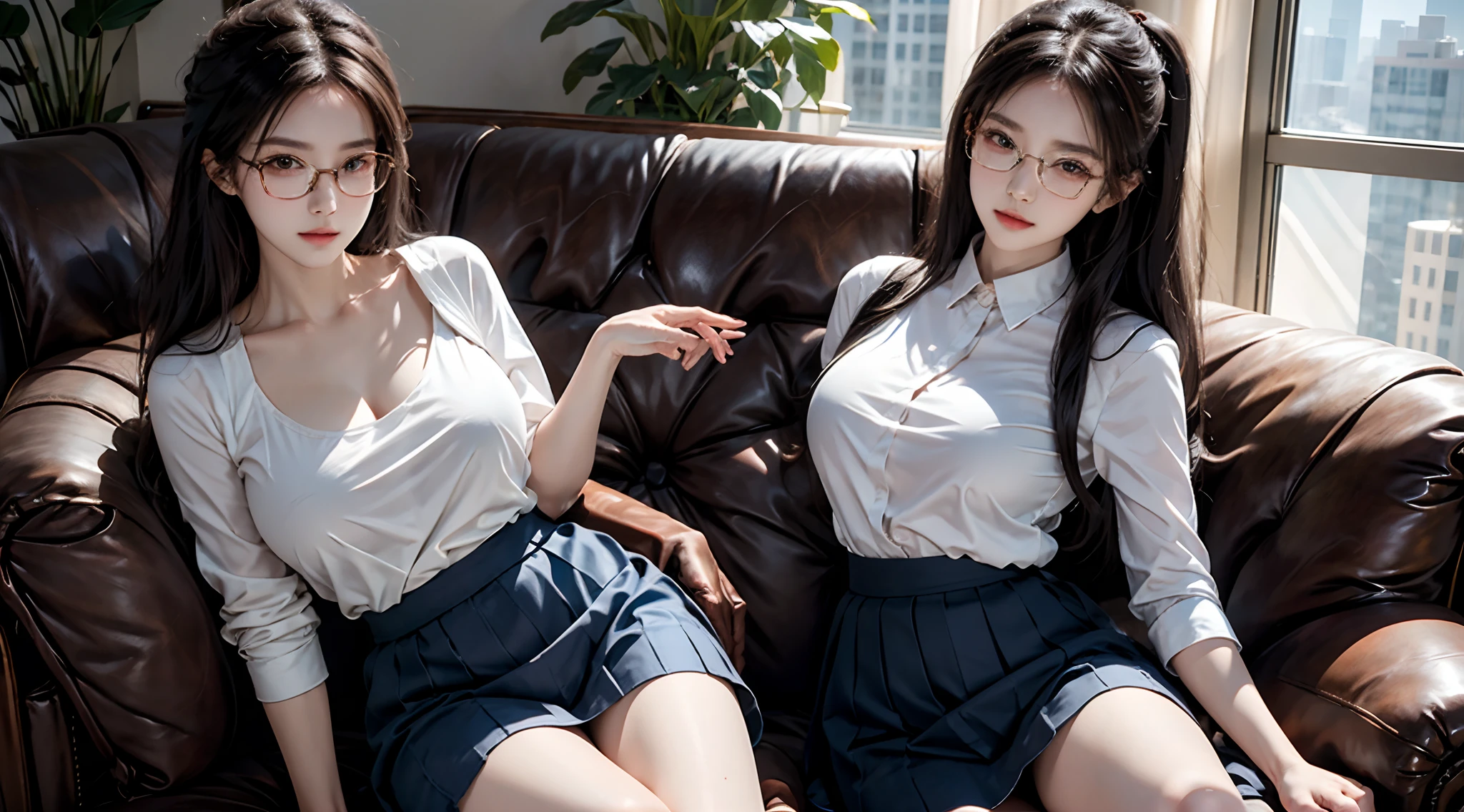 8K、RAW Photos、Highest quality、Super detailed、Super Resolution、Ultra HD、8K壁紙、Amazing details American blazer uniform girl ((White blouse with formal collar, Blue blazer, Red Check Skirt, Red checkered ribbon on blouse)), Complete limbs, Full Finger,
((((Inside the Starbucks store))))、16 year old female student、((Eat cake、Drink coffee、smile))、Heart Necklace、Gold bracelet
(((Emphasize cleavage)))
(((Woman sitting at the window seat)))