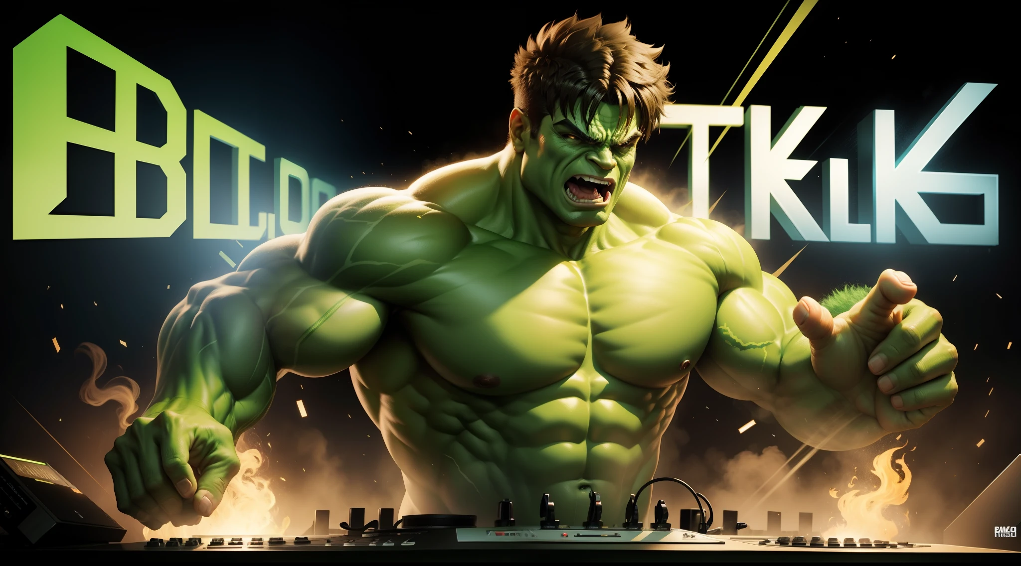 hulk em festa dj boate 8k