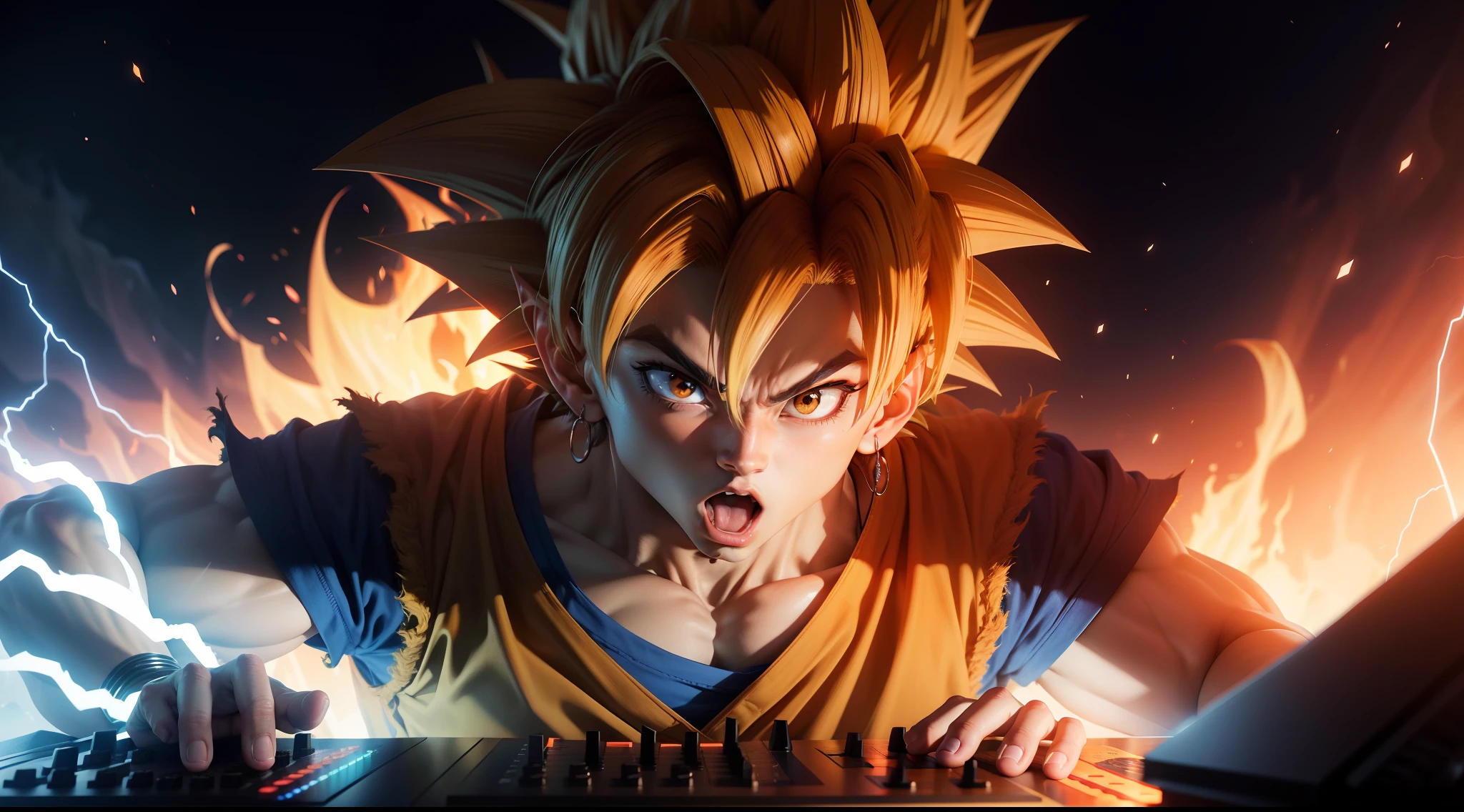goku em festa dj boate 8k