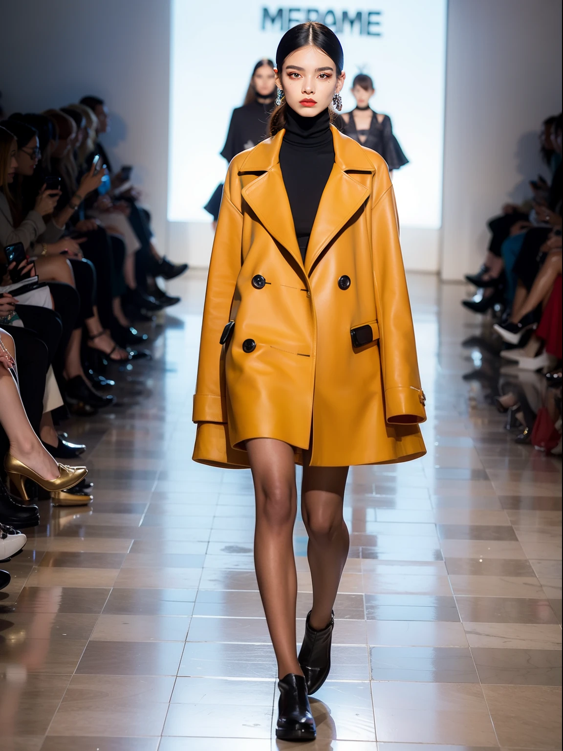 um desfile de moda conceitual, Temporada surreal, Fashion influencer trends, pessoas normais urbanas, Trend in Fashio magazine